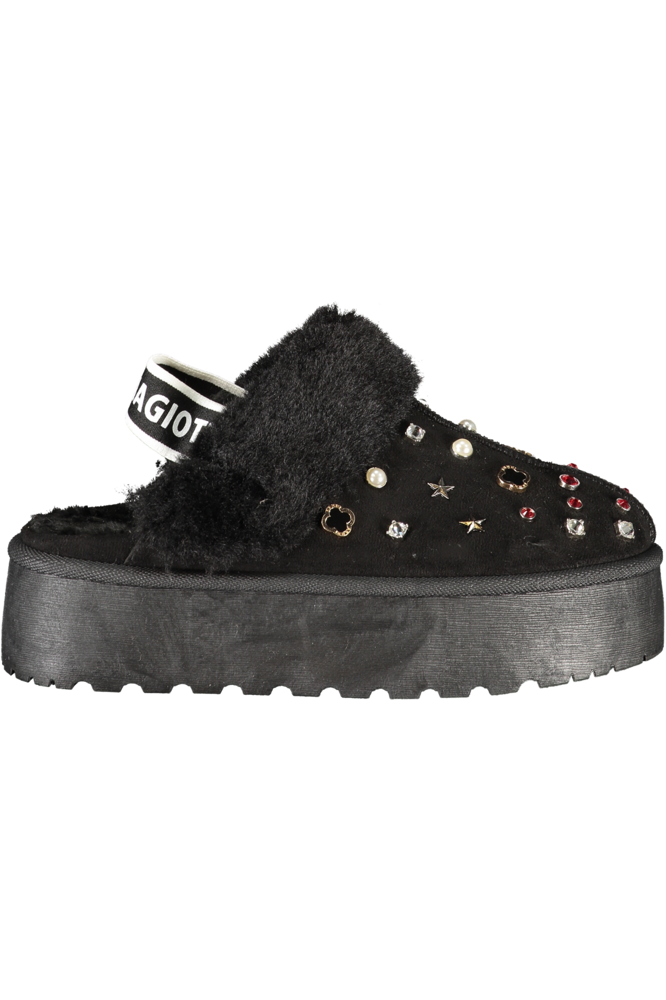 LAURA BIAGIOTTI WOMEN BLACK WINTER CLOG FOOTWEAR