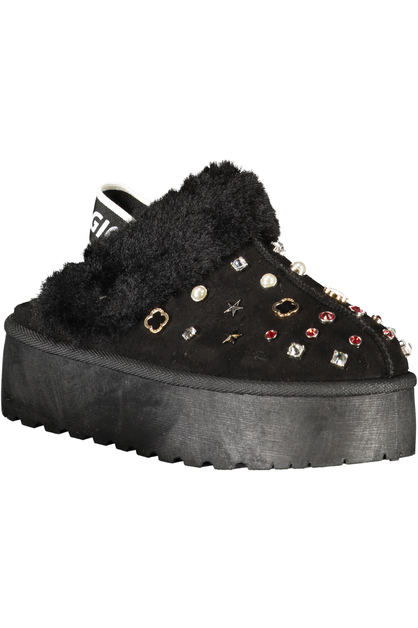 LAURA BIAGIOTTI WOMEN BLACK WINTER CLOG FOOTWEAR