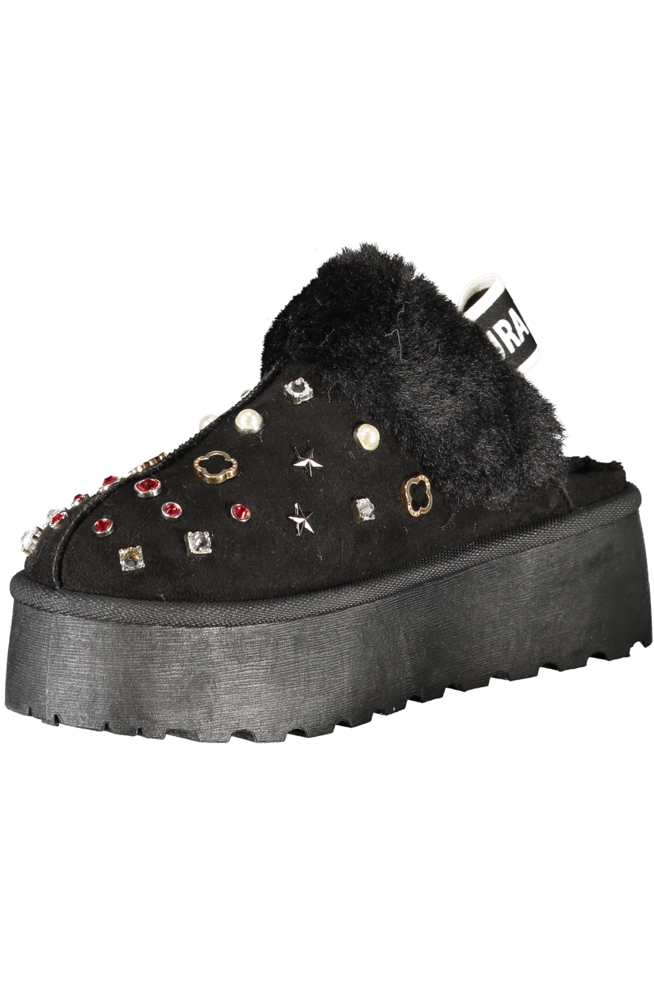 LAURA BIAGIOTTI WOMEN BLACK WINTER CLOG FOOTWEAR