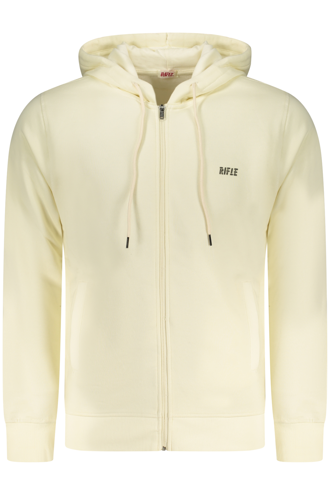 RIFLE MEN ZIP-UP SWEATSHIRT WHITE RIFLE MEN ZIP-UP SWEATSHIRT WHITE