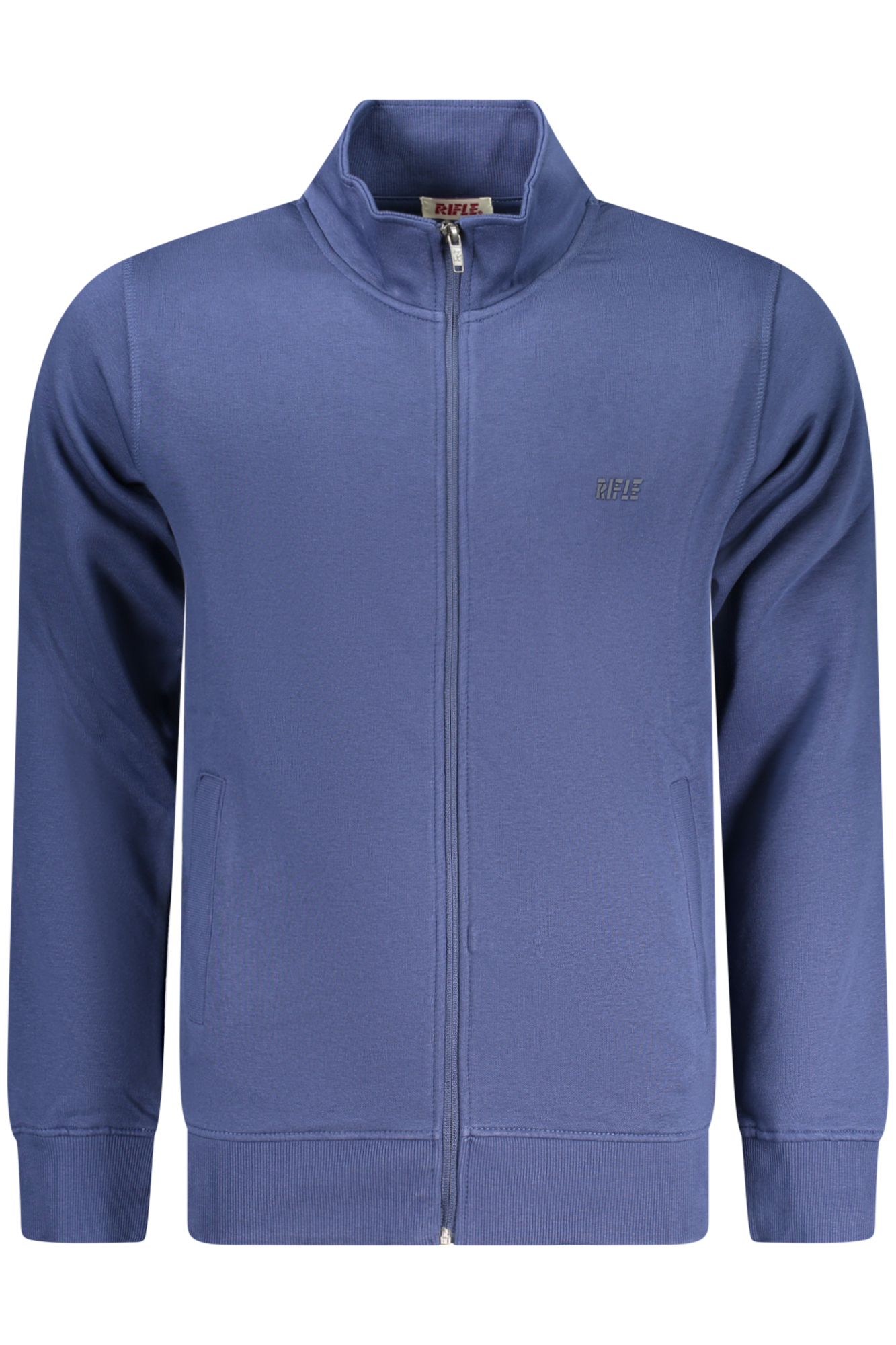 RIFLE MEN BLUE ZIP-UP SWEATSHIRT RIFLE MEN BLUE ZIP-UP SWEATSHIRT