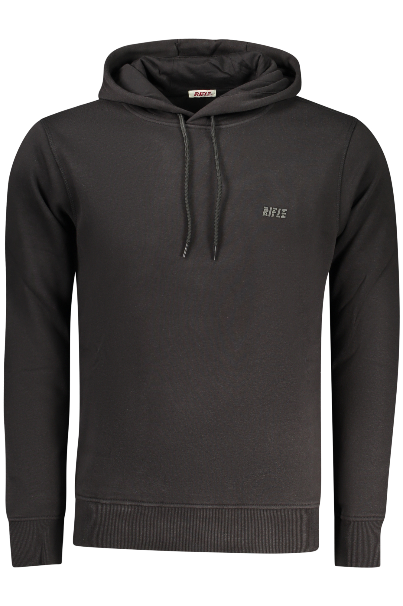 RIFLE MEN BLACK ZIP-UP SWEATSHIRT RIFLE MEN BLACK ZIP-UP SWEATSHIRT