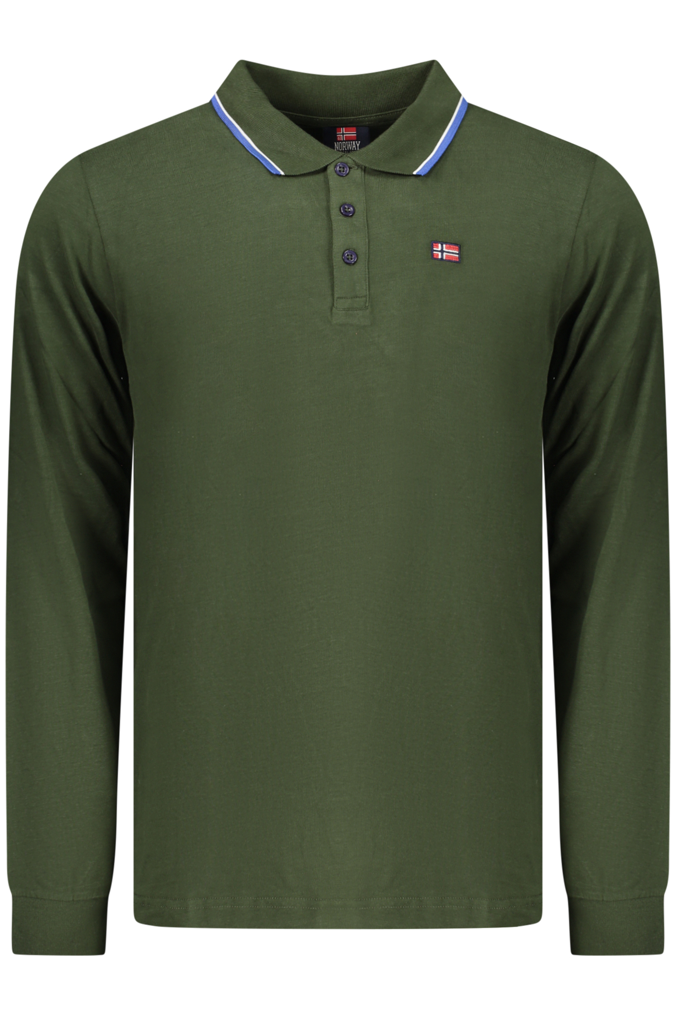 NORWAY 1963 MEN LONG-SLEEVED POLO SHIRT, GREEN NORWAY 1963 MEN LONG-SLEEVED POLO SHIRT, GREEN