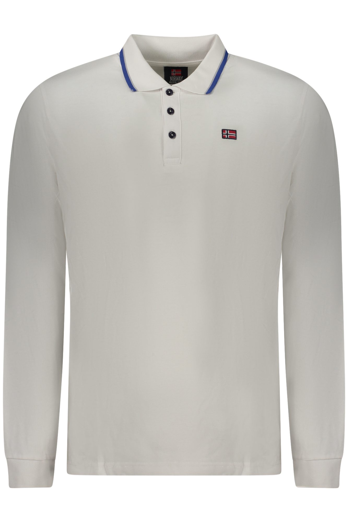 NORWAY 1963 MEN LONG-SLEEVED POLO SHIRT WHITE NORWAY 1963 MEN LONG-SLEEVED POLO SHIRT WHITE