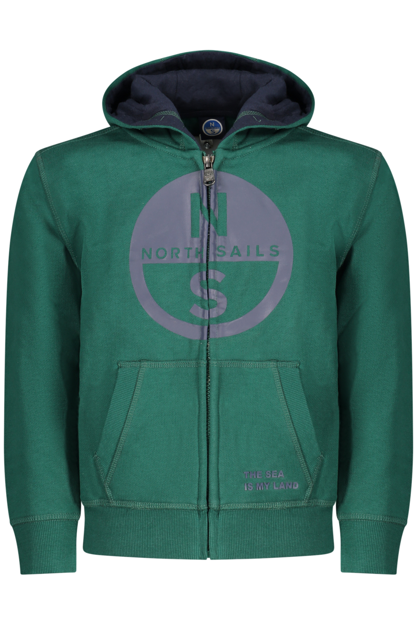 NORTH SAILS CHILDREN GREEN ZIP-UP SWEATSHIRT NORTH SAILS CHILDREN GREEN ZIP-UP SWEATSHIRT
