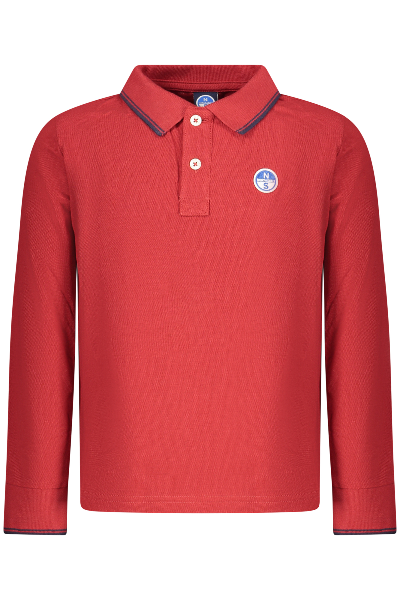 NORTH SAILS KIDS' LONG-SLEEVED POLO SHIRT, RED NORTH SAILS KIDS' LONG-SLEEVED POLO SHIRT, RED