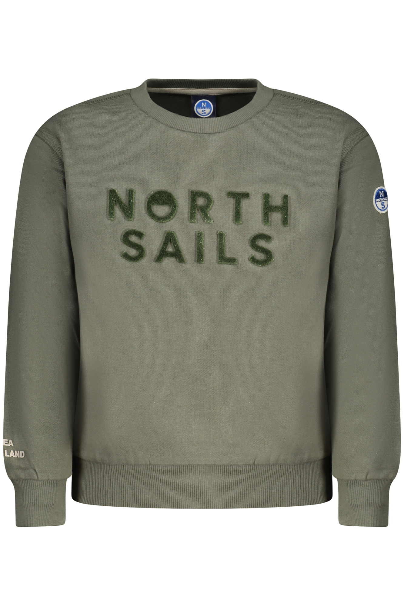 NORTH SAILS CHILDREN ZIP-UP SWEATSHIRT, GREEN NORTH SAILS CHILDREN ZIP-UP SWEATSHIRT, GREEN