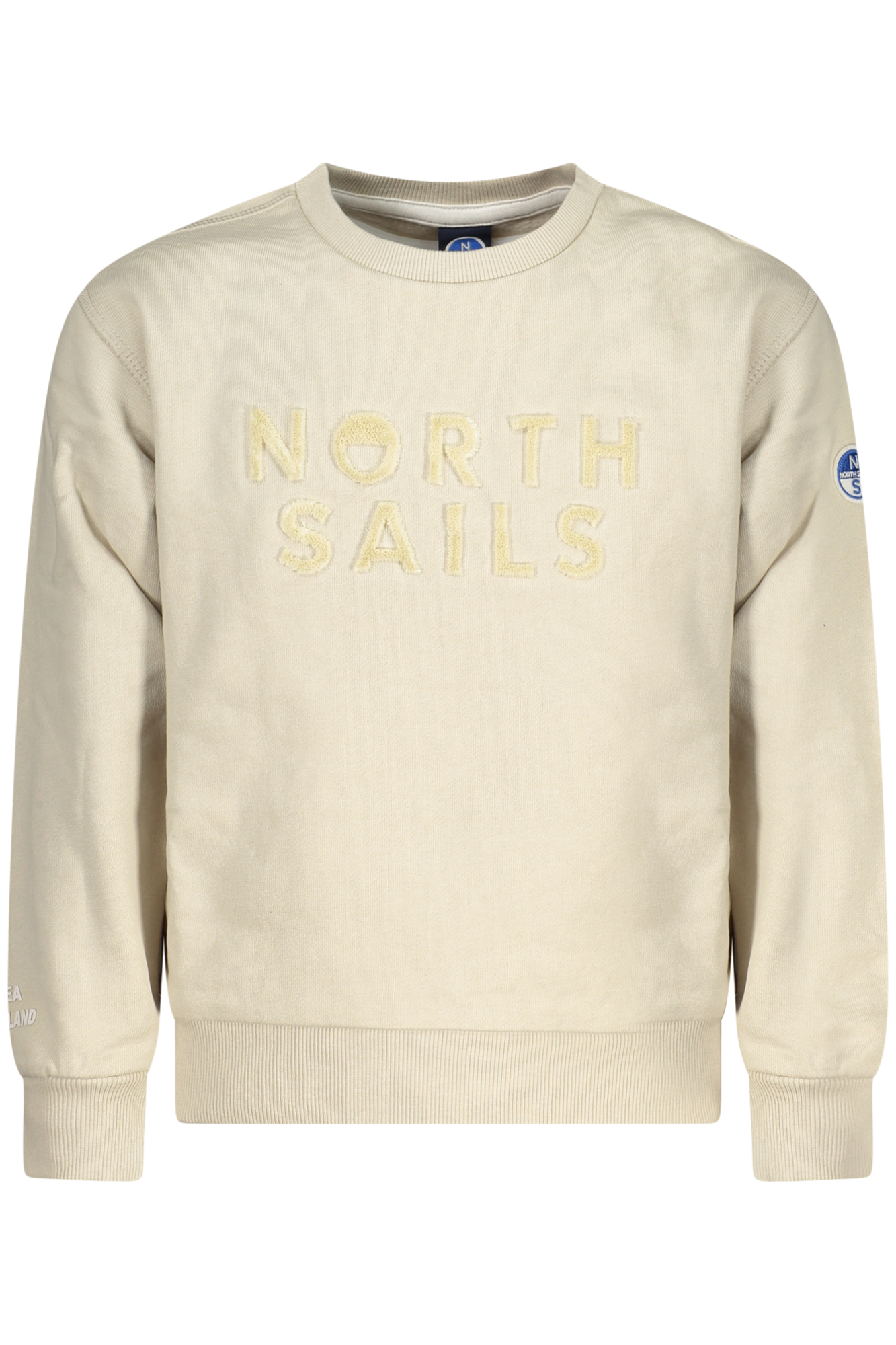 NORTH SAILS CHILDREN ZIP-UP SWEATSHIRT, BEIGE NORTH SAILS CHILDREN ZIP-UP SWEATSHIRT, BEIGE