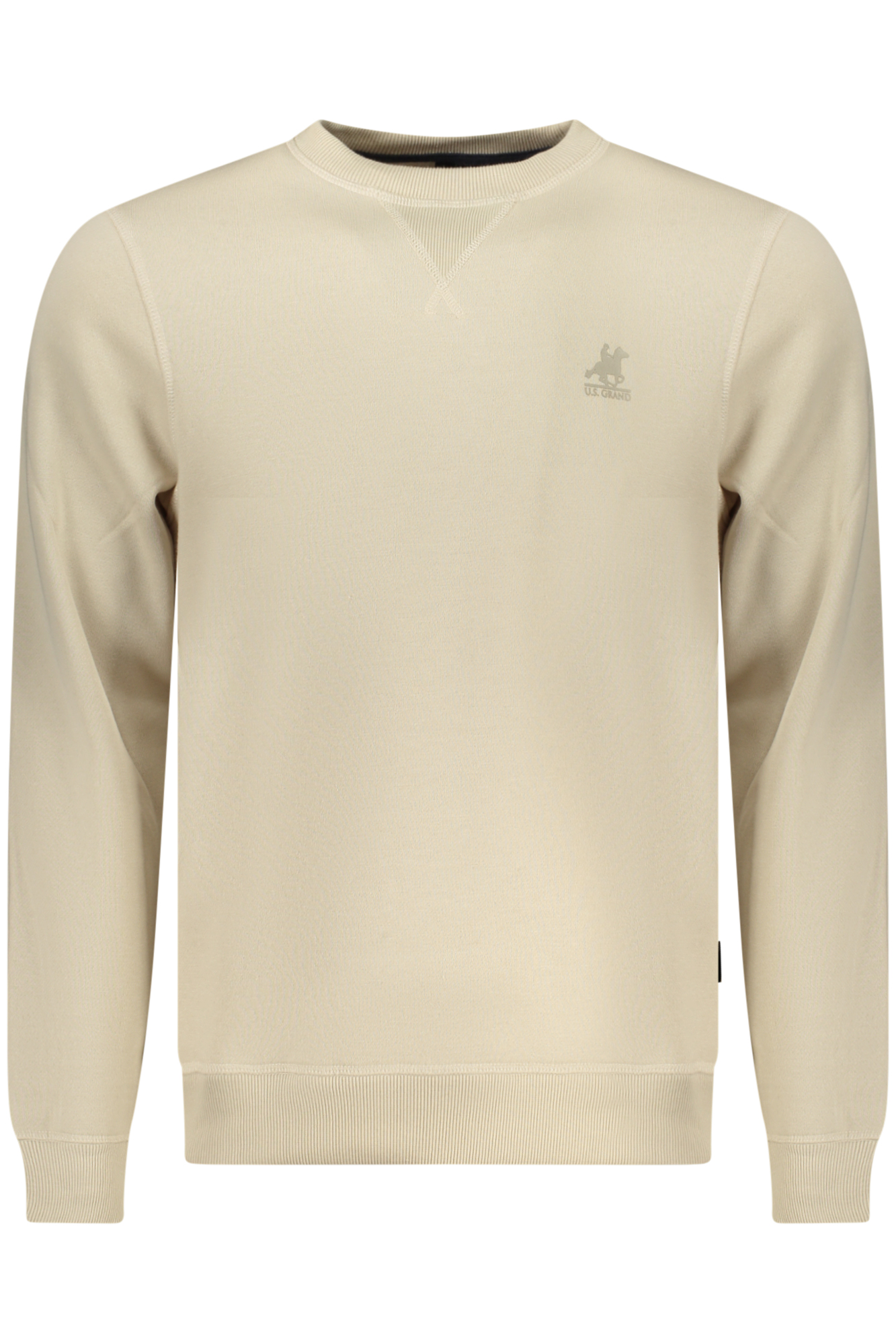 US GRAND MEN BEIGE ZIP-UP SWEATSHIRT US GRAND MEN BEIGE ZIP-UP SWEATSHIRT
