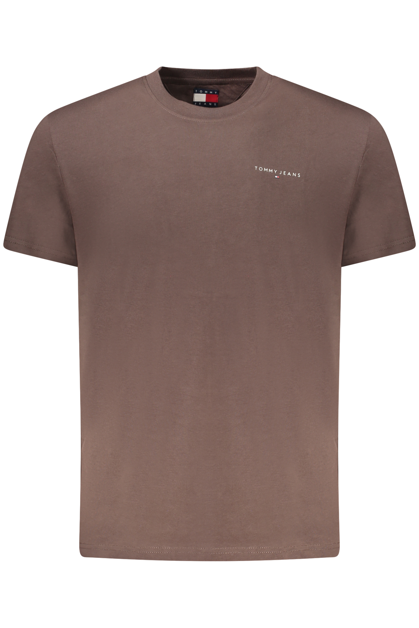 TOMMY HILFIGER MEN SHORT-SLEEVE T-SHIRT BROWN TOMMY HILFIGER MEN SHORT-SLEEVE T-SHIRT BROWN