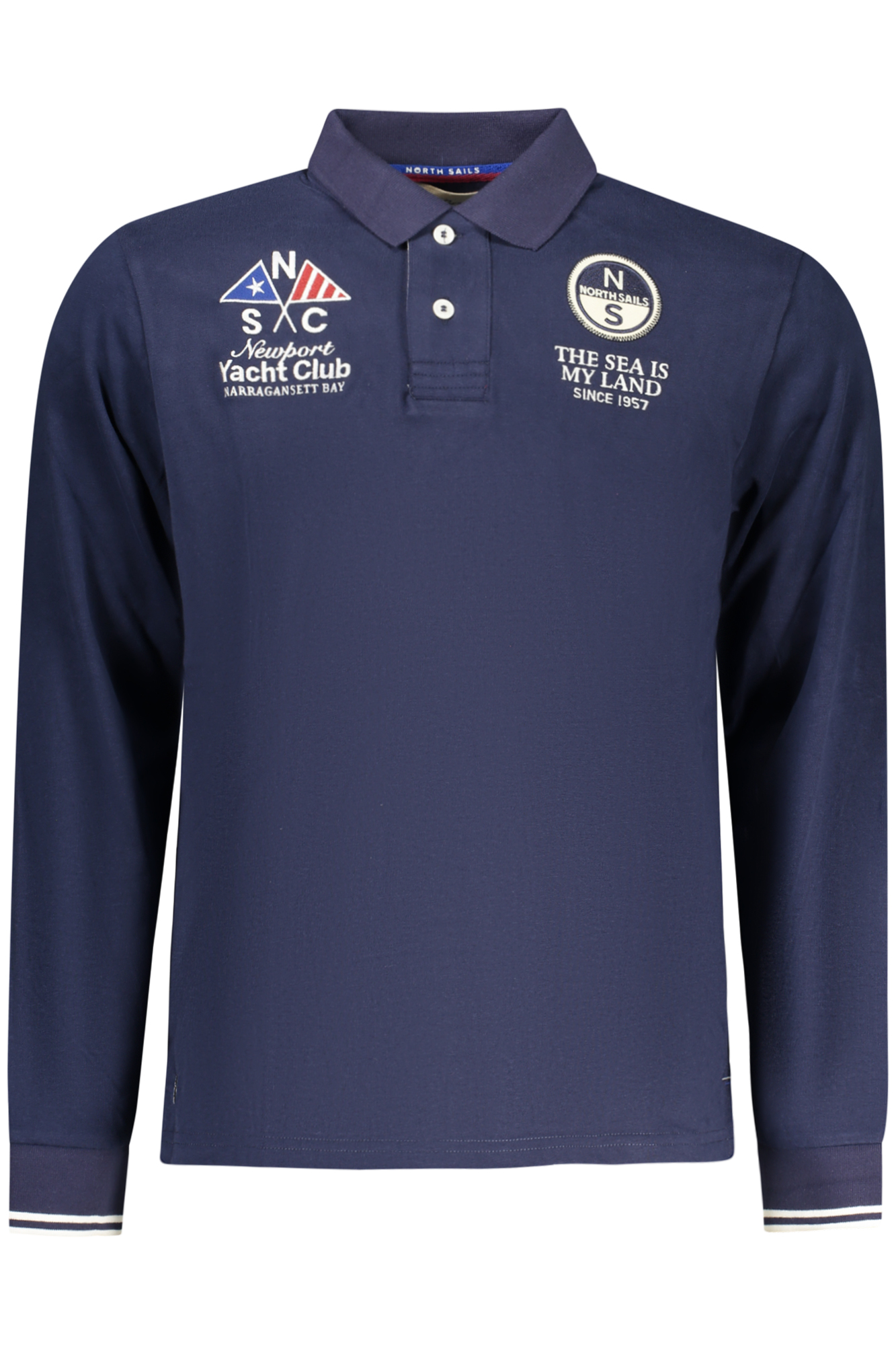 NORTH SAILS MEN LONG-SLEEVED POLO SHIRT, BLUE NORTH SAILS MEN LONG-SLEEVED POLO SHIRT, BLUE