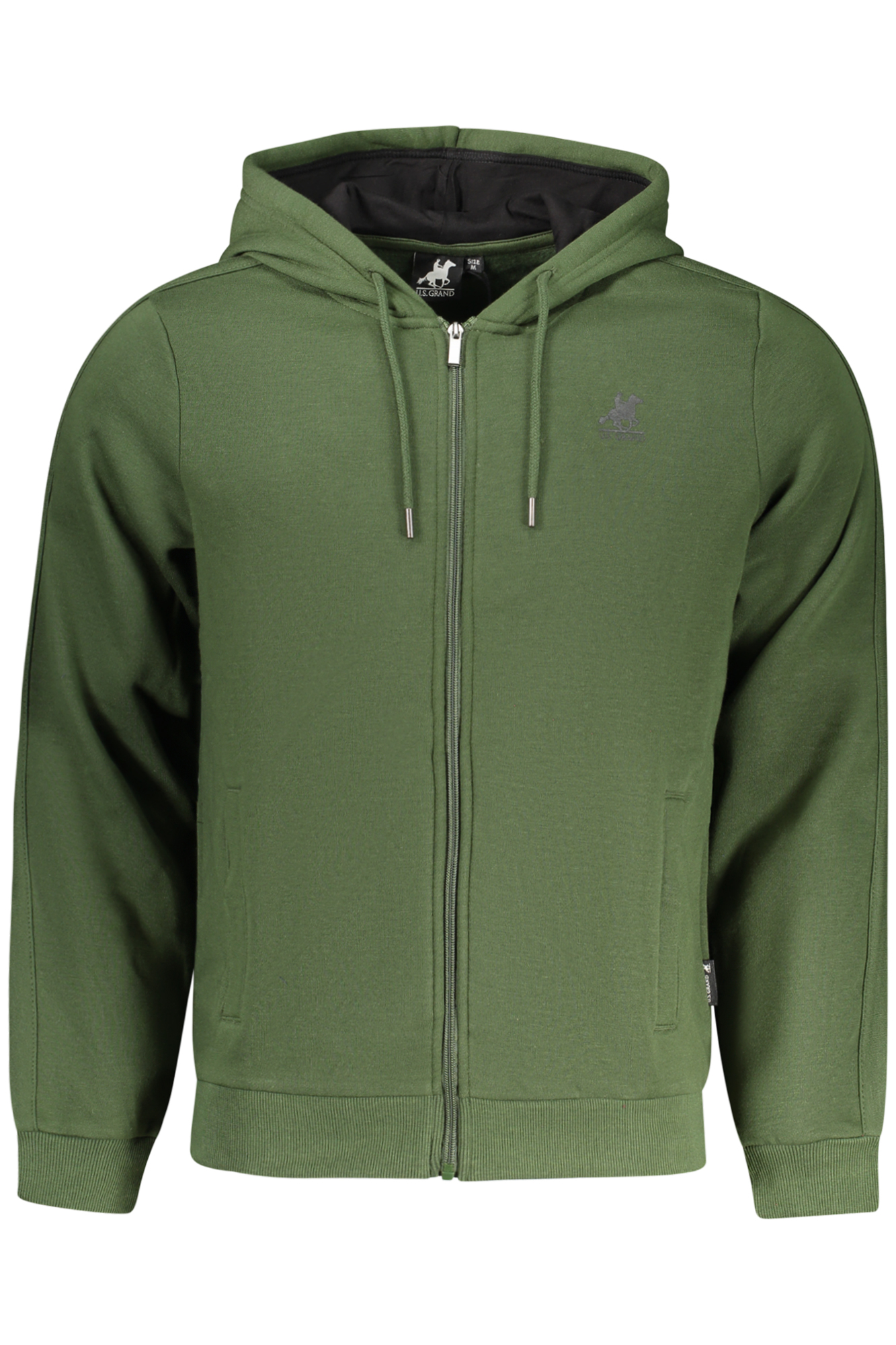 US GRAND MEN GREEN ZIP-UP SWEATSHIRT US GRAND MEN GREEN ZIP-UP SWEATSHIRT