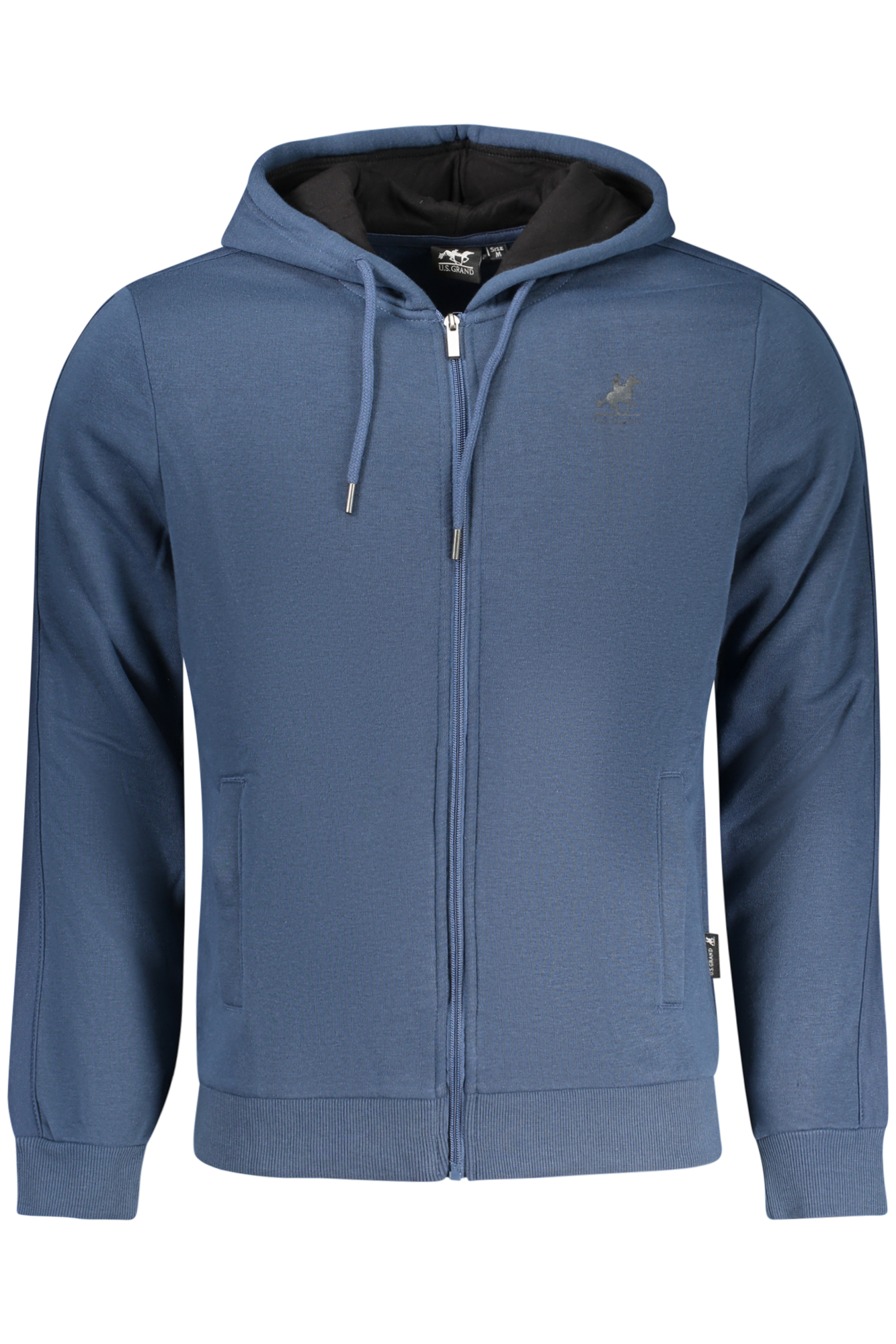 US GRAND MEN BLUE ZIP-UP SWEATSHIRT US GRAND MEN BLUE ZIP-UP SWEATSHIRT