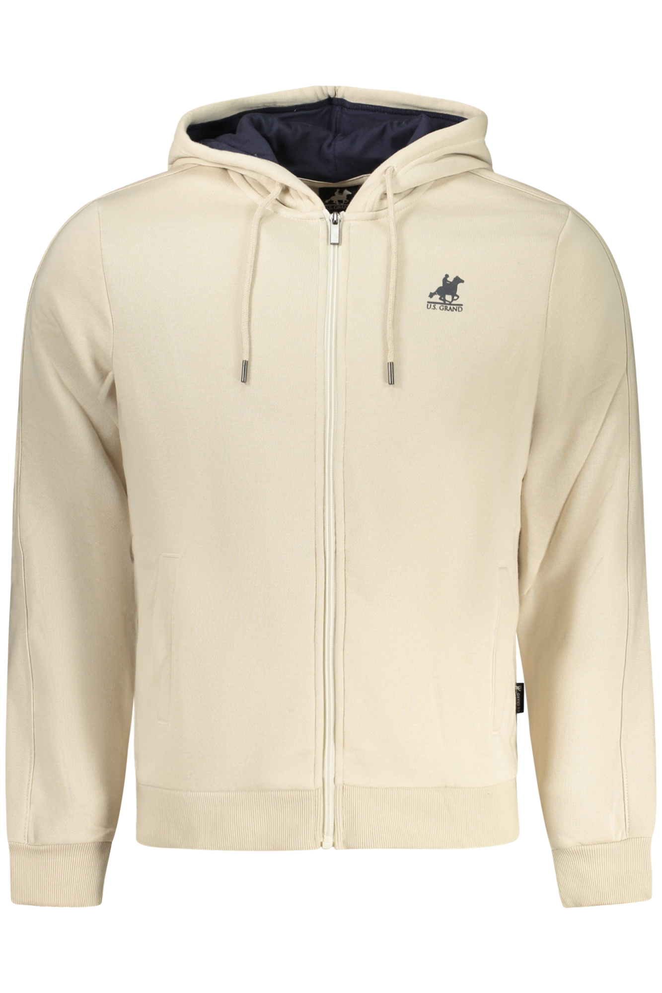 US GRAND MEN BEIGE ZIP-UP SWEATSHIRT US GRAND MEN BEIGE ZIP-UP SWEATSHIRT