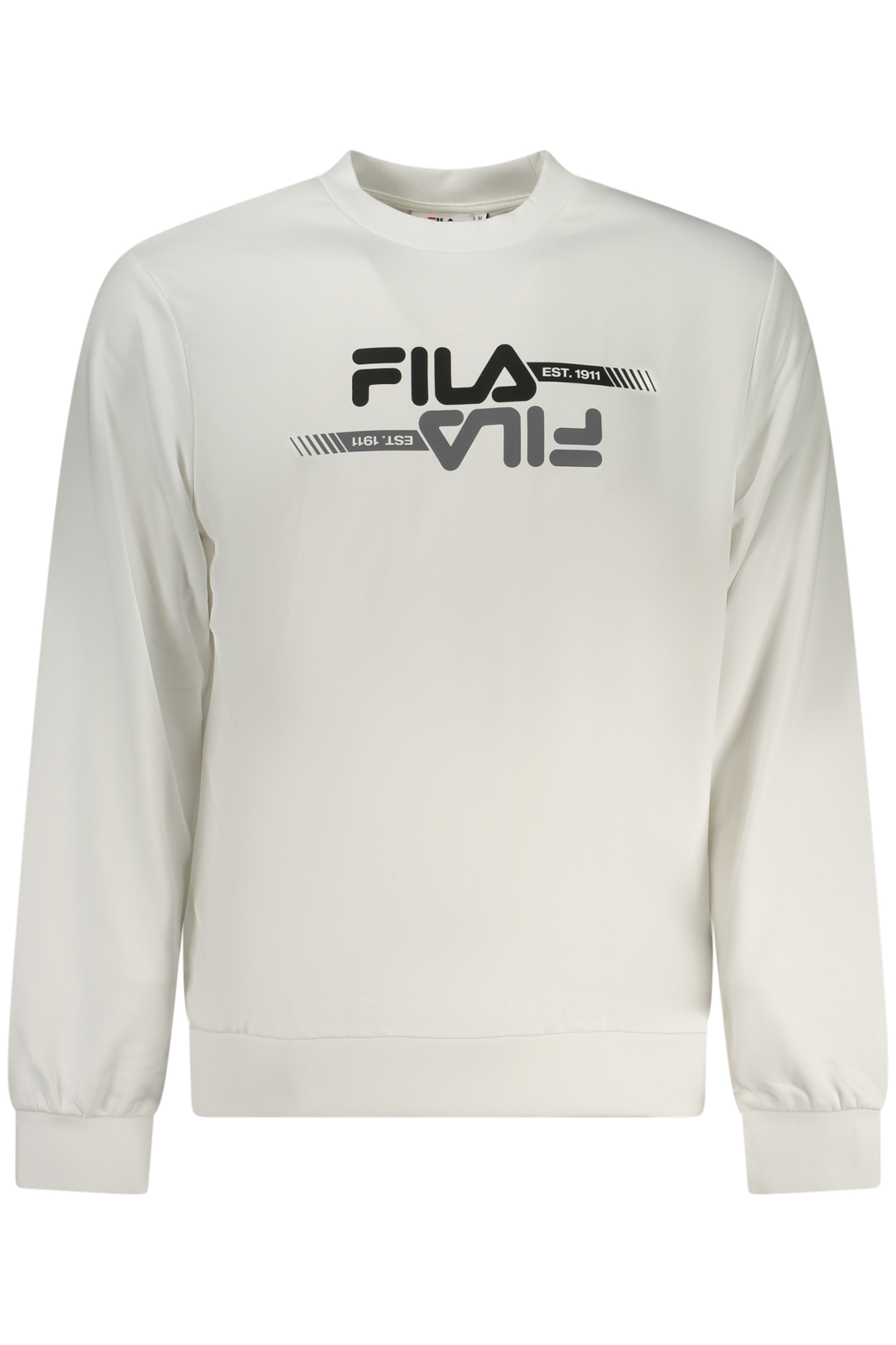 FILA MEN WHITE ZIP-UP SWEATSHIRT FILA MEN WHITE ZIP-UP SWEATSHIRT