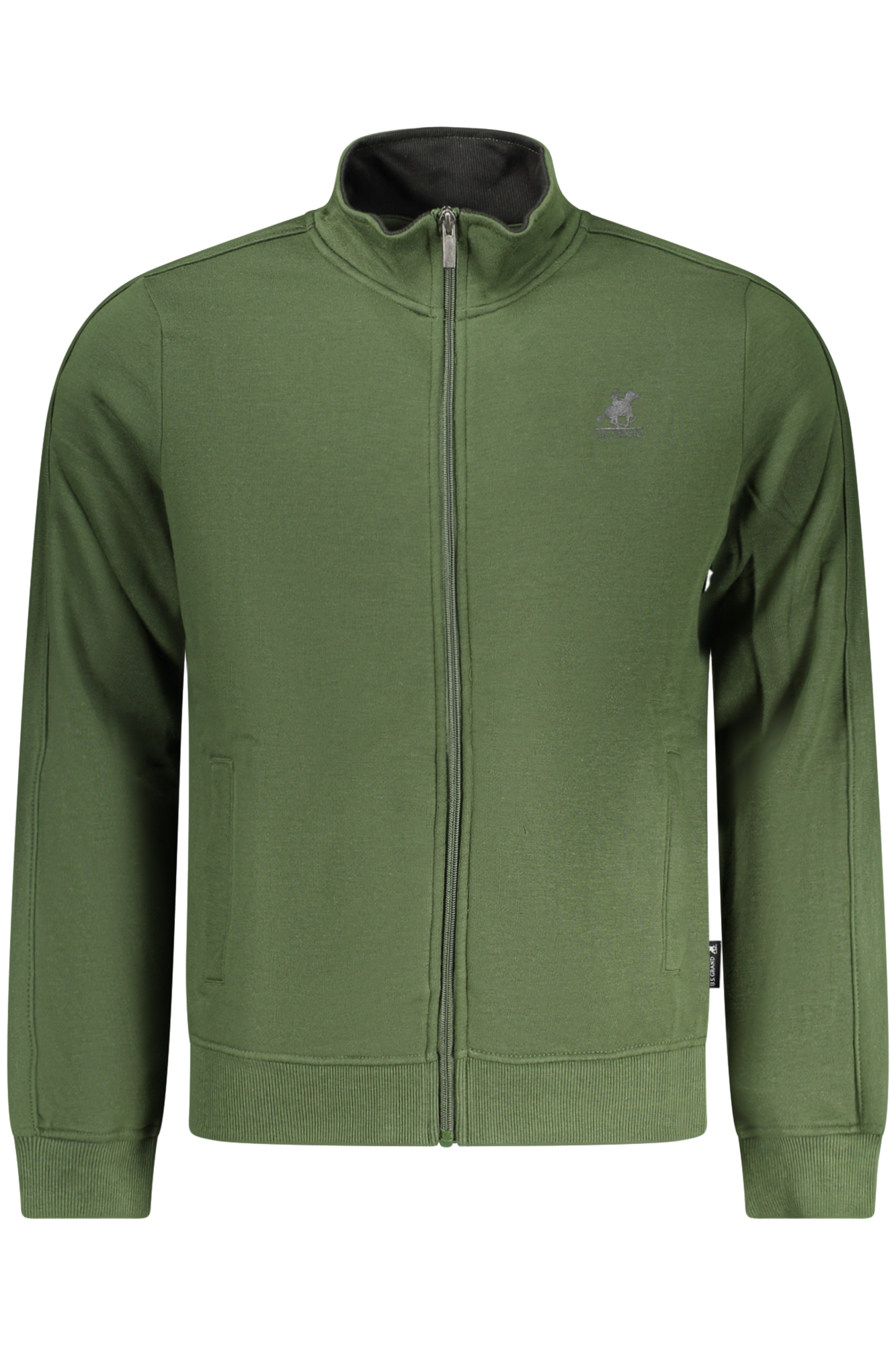 US GRAND MEN GREEN ZIP-UP SWEATSHIRT US GRAND MEN GREEN ZIP-UP SWEATSHIRT