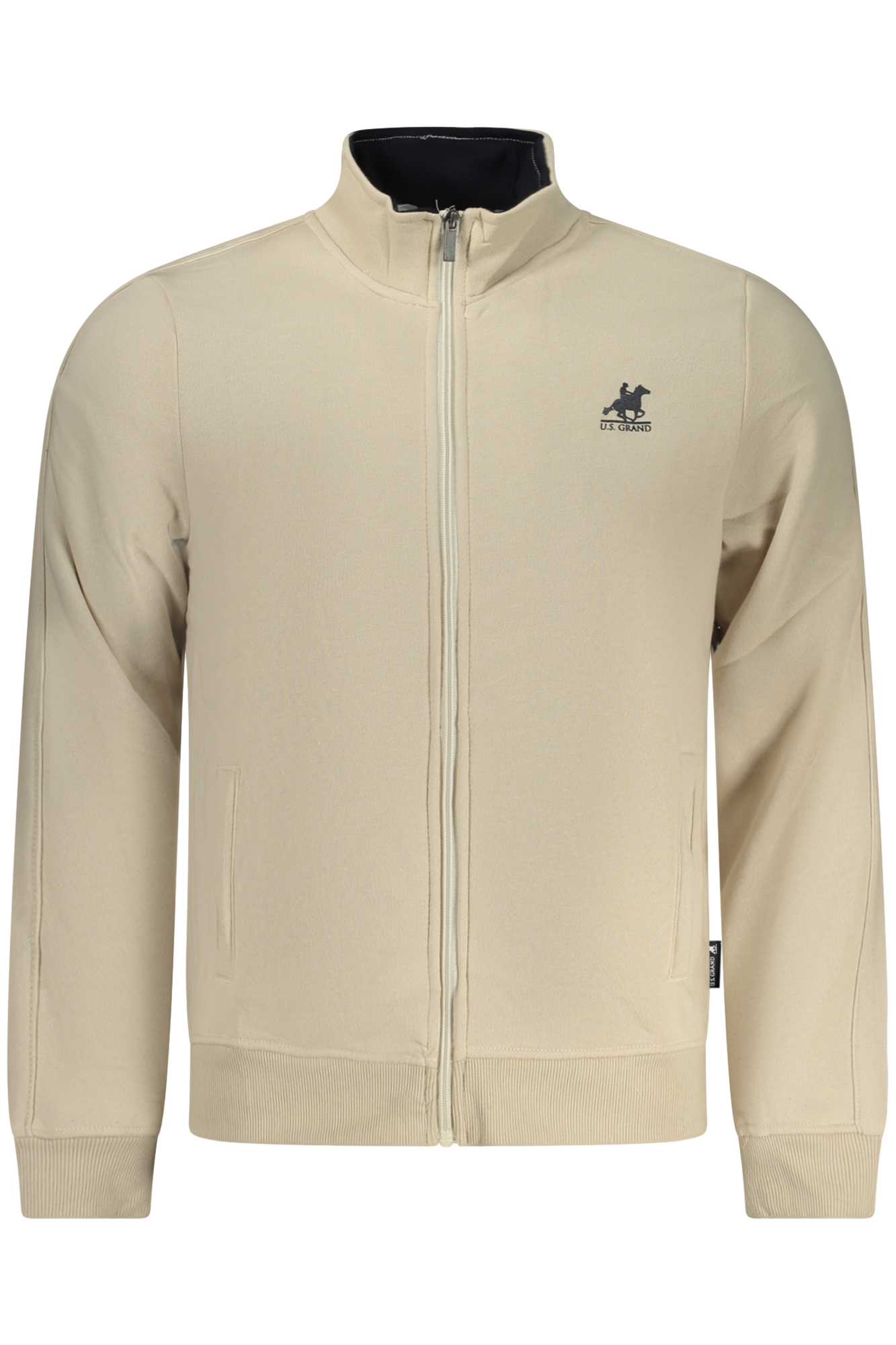US GRAND MEN BEIGE ZIP-UP SWEATSHIRT US GRAND MEN BEIGE ZIP-UP SWEATSHIRT