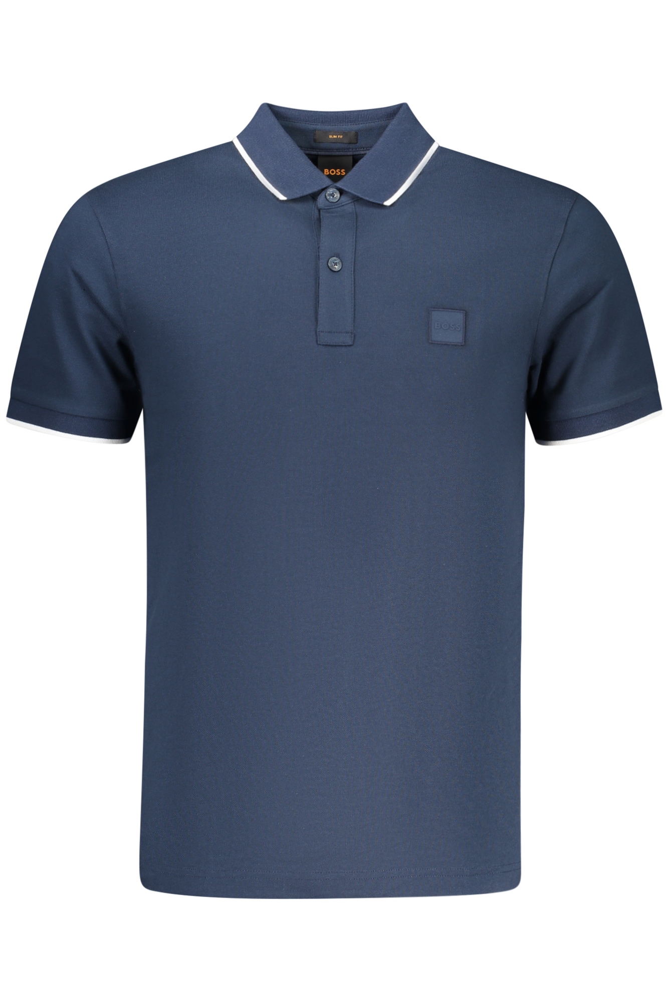 BOSS MEN SHORT-SLEEVE POLO SHIRT, BLUE BOSS MEN SHORT-SLEEVE POLO SHIRT, BLUE