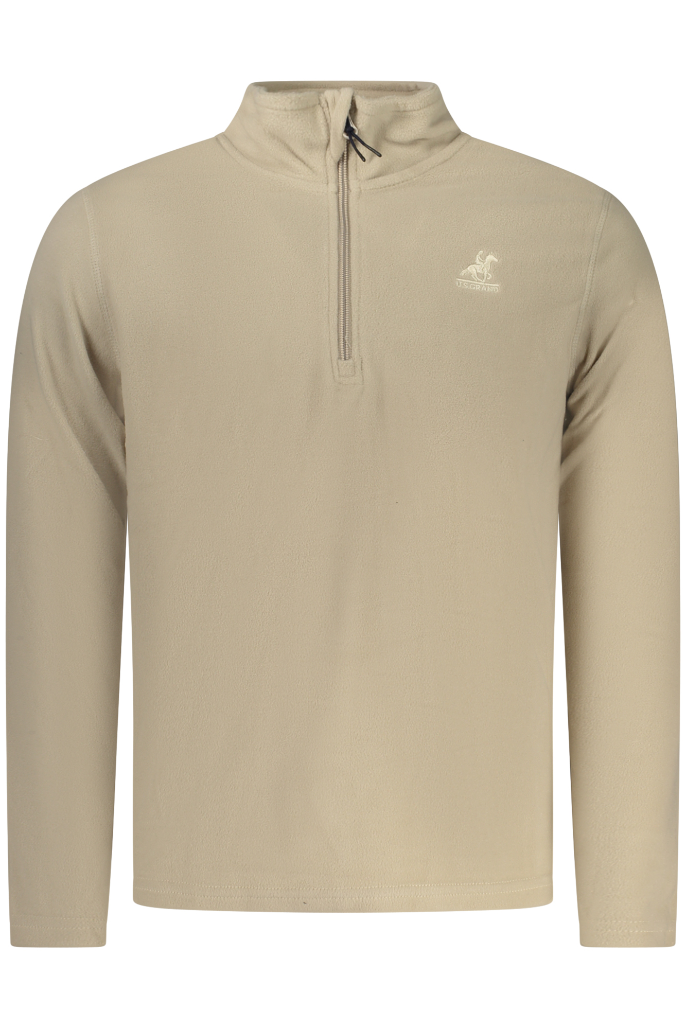 US GRAND MEN BEIGE ZIP-UP SWEATSHIRT US GRAND MEN BEIGE ZIP-UP SWEATSHIRT