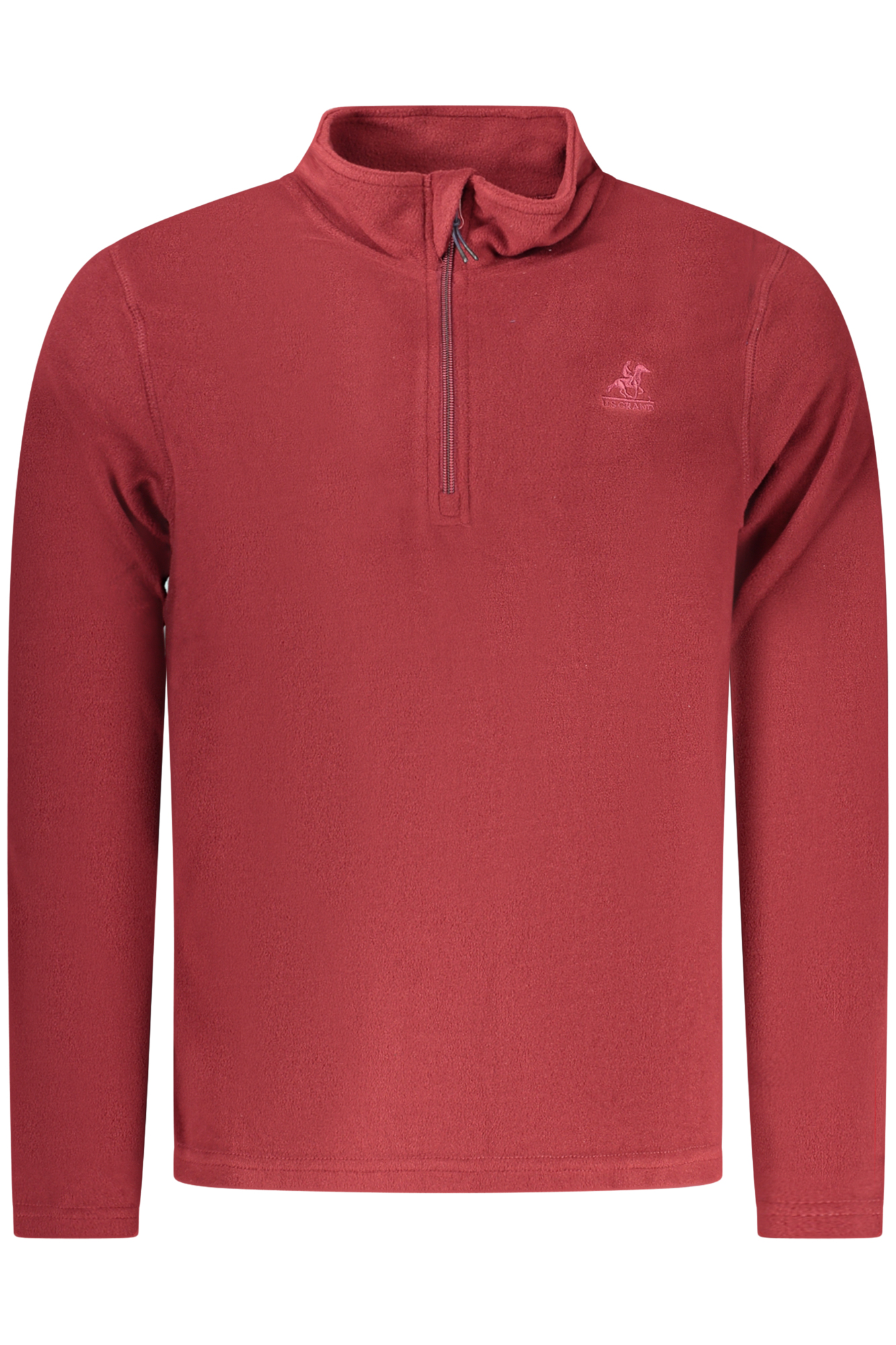 US GRAND MEN RED ZIP-UP SWEATSHIRT US GRAND MEN RED ZIP-UP SWEATSHIRT