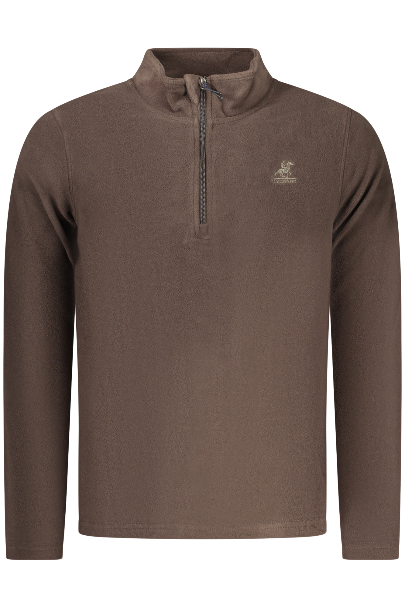 US GRAND MEN BROWN ZIP-UP SWEATSHIRT US GRAND MEN BROWN ZIP-UP SWEATSHIRT