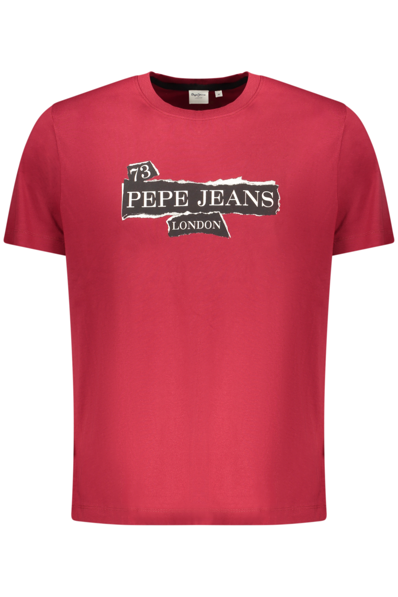 PEPE JEANS MEN SHORT-SLEEVED T-SHIRT, RED PEPE JEANS MEN SHORT-SLEEVED T-SHIRT, RED