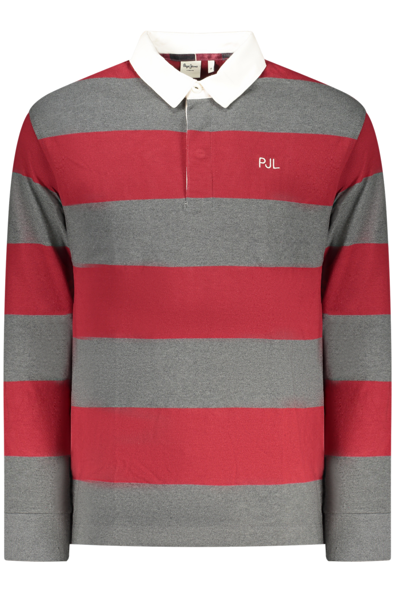 PEPE JEANS MEN LONG-SLEEVED POLO SHIRT, RED PEPE JEANS MEN LONG-SLEEVED POLO SHIRT, RED