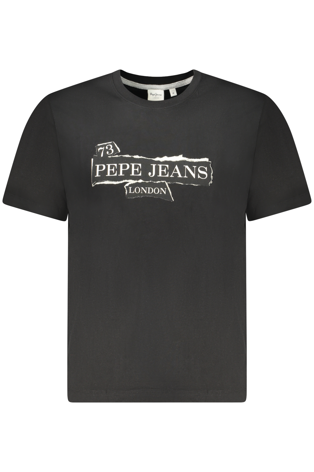 PEPE JEANS MEN SHORT-SLEEVED T-SHIRT BLACK PEPE JEANS MEN SHORT-SLEEVED T-SHIRT BLACK