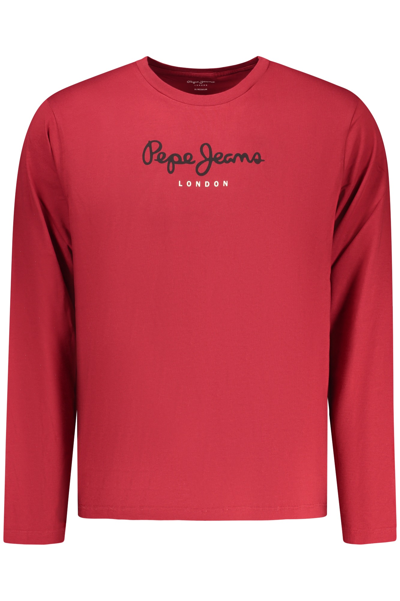PEPE JEANS MEN LONG-SLEEVED T-SHIRT, RED PEPE JEANS MEN LONG-SLEEVED T-SHIRT, RED