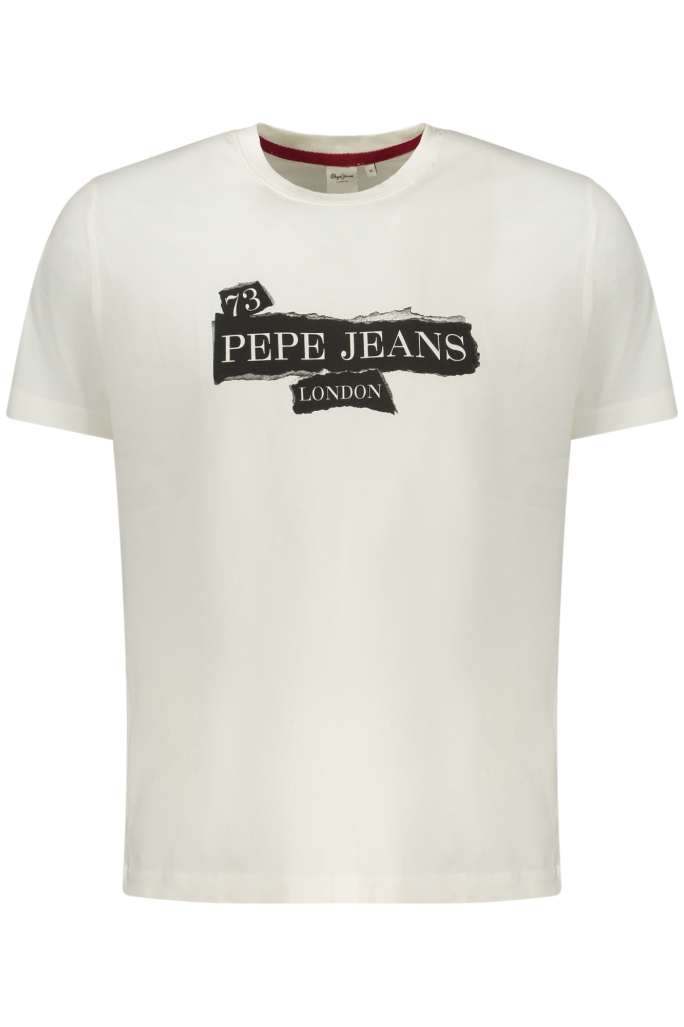 PEPE JEANS MEN SHORT-SLEEVED T-SHIRT WHITE PEPE JEANS MEN SHORT-SLEEVED T-SHIRT WHITE