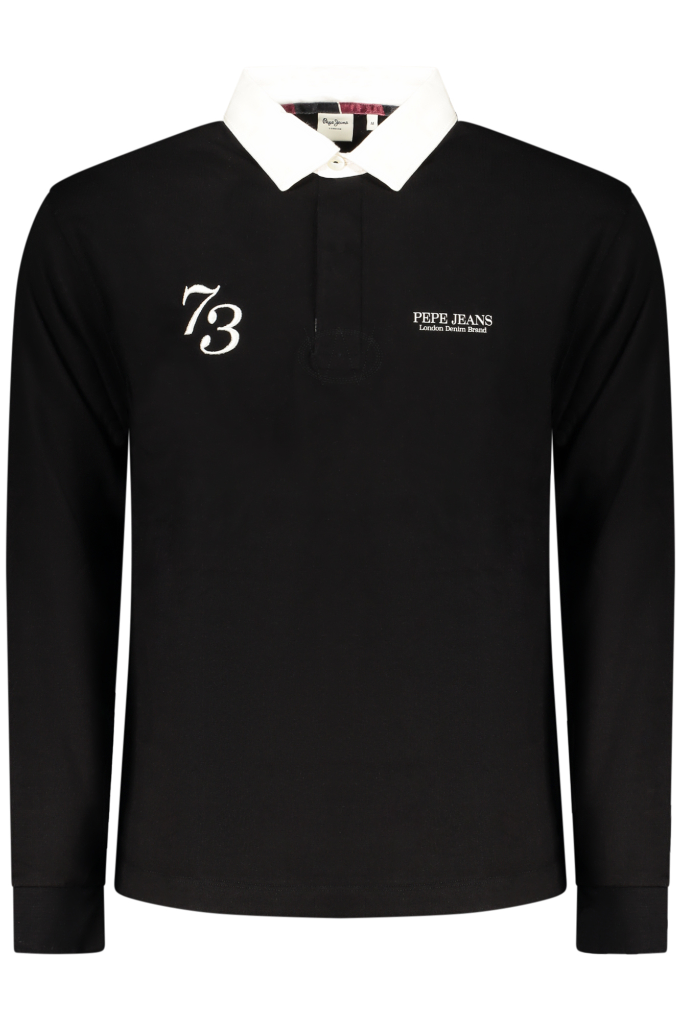 PEPE JEANS MEN LONG-SLEEVED POLO SHIRT, BLACK PEPE JEANS MEN LONG-SLEEVED POLO SHIRT, BLACK
