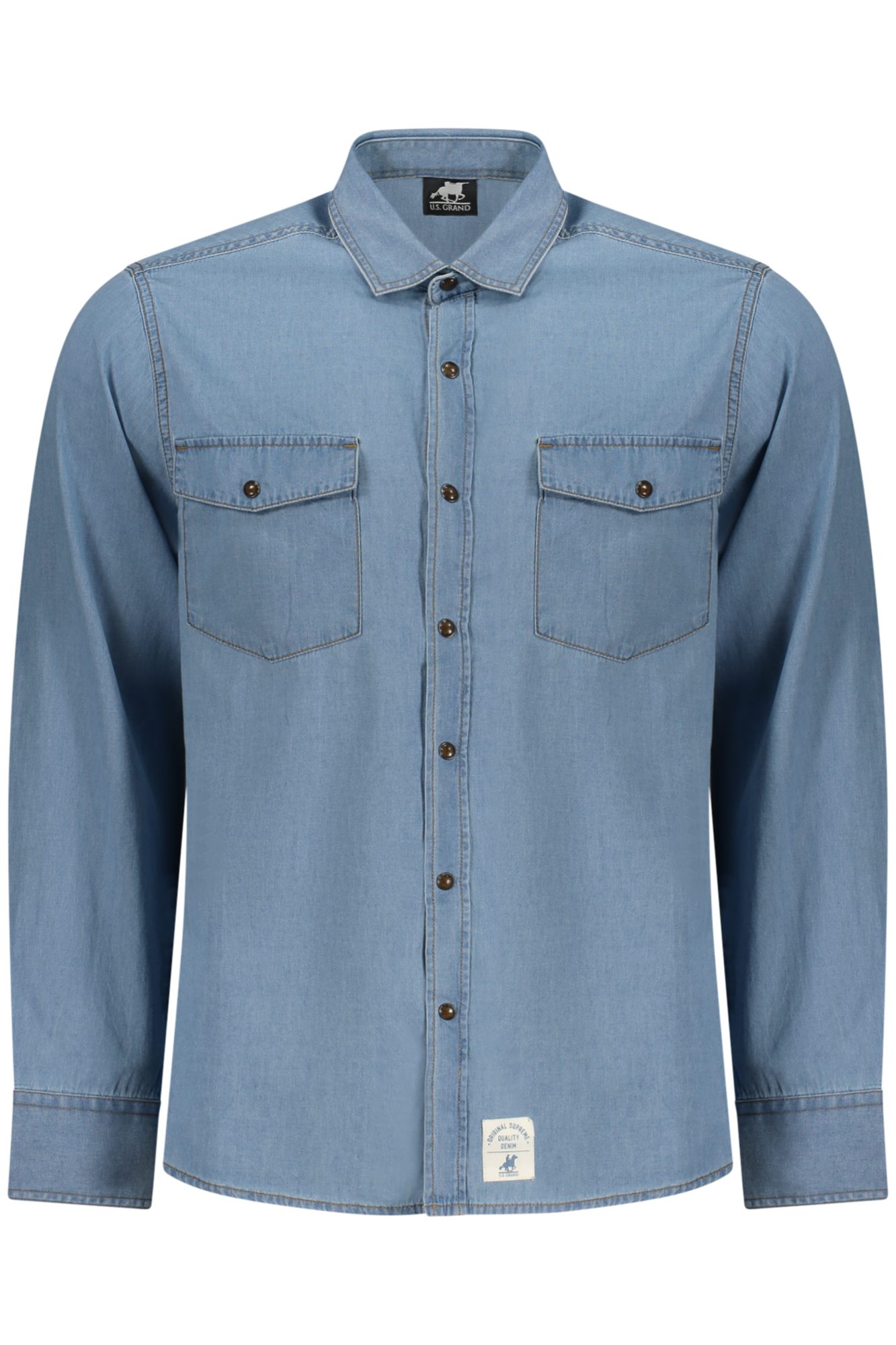 US GRAND MEN LONG-SLEEVED SHIRT, BLUE US GRAND MEN LONG-SLEEVED SHIRT, BLUE