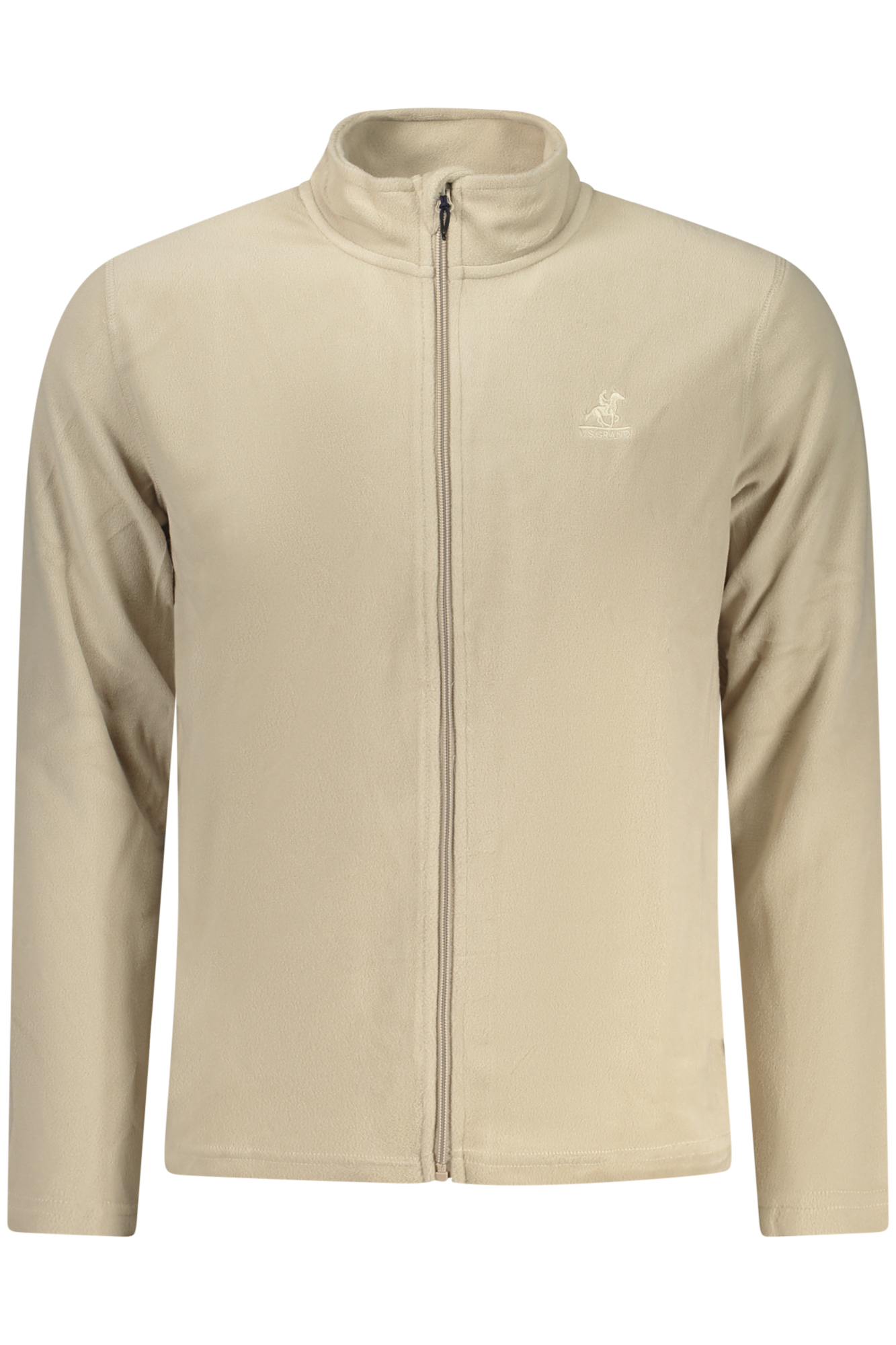US GRAND MEN BEIGE ZIP-UP SWEATSHIRT US GRAND MEN BEIGE ZIP-UP SWEATSHIRT