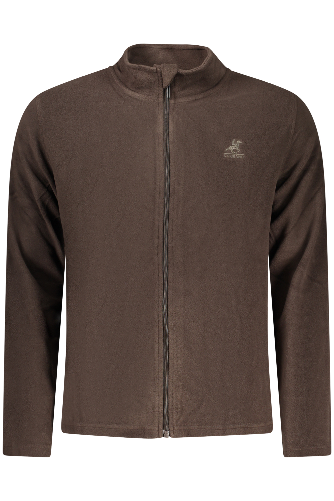 US GRAND MEN BROWN ZIP-UP SWEATSHIRT US GRAND MEN BROWN ZIP-UP SWEATSHIRT