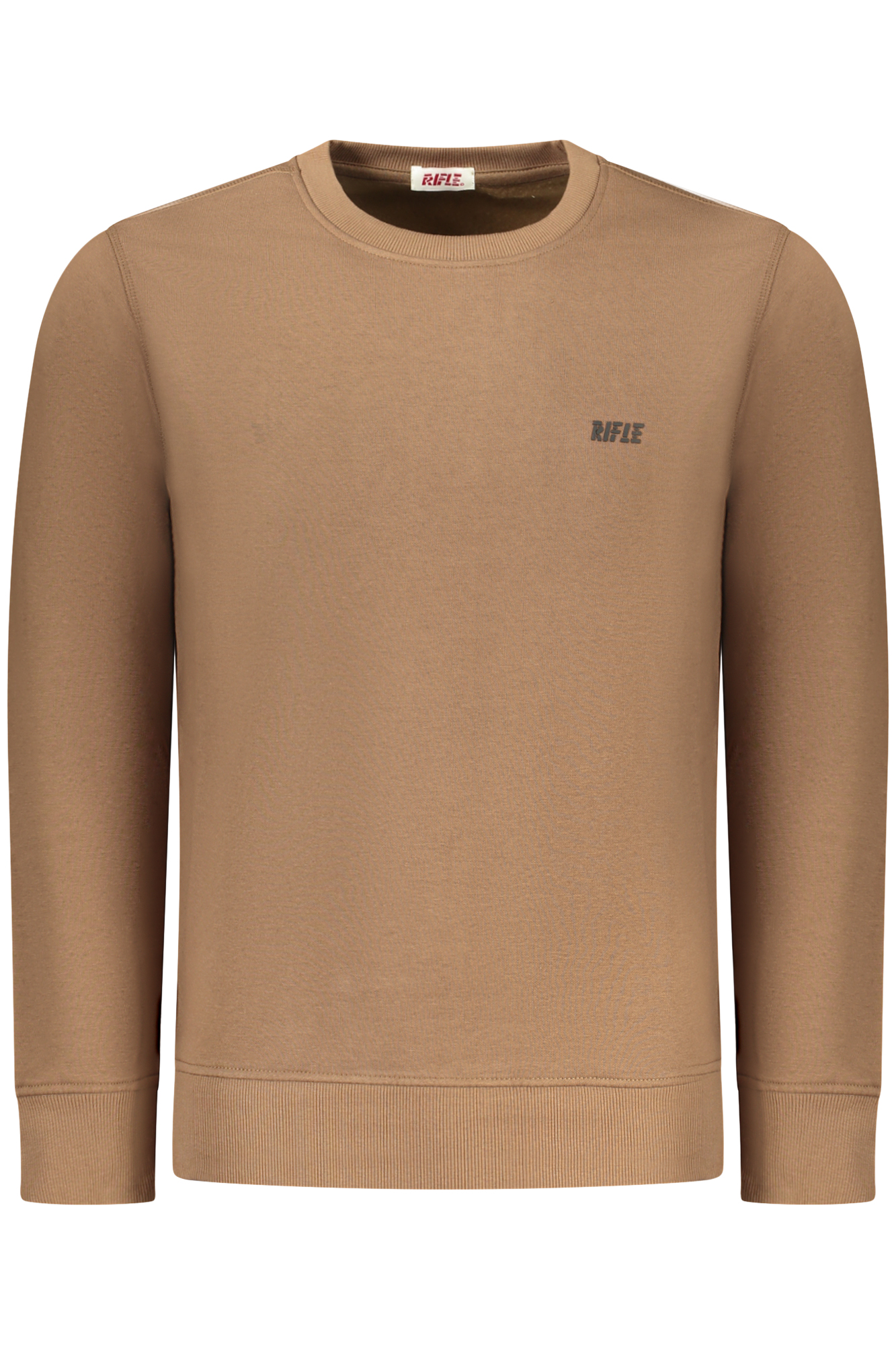 RIFLE MEN ZIP-UP SWEATSHIRT BROWN RIFLE MEN ZIP-UP SWEATSHIRT BROWN