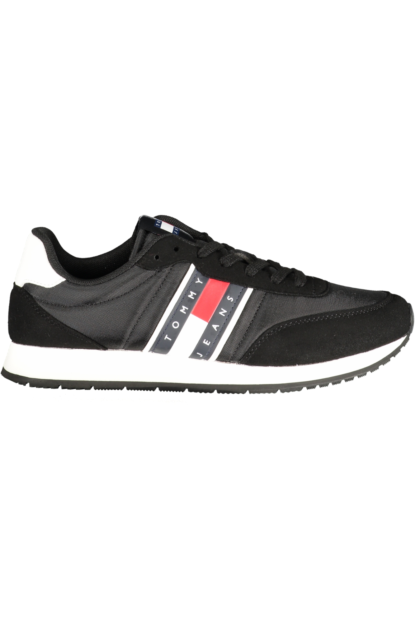 TOMMY HILFIGER MEN BLACK SPORTS SHOES TOMMY HILFIGER MEN BLACK SPORTS SHOES