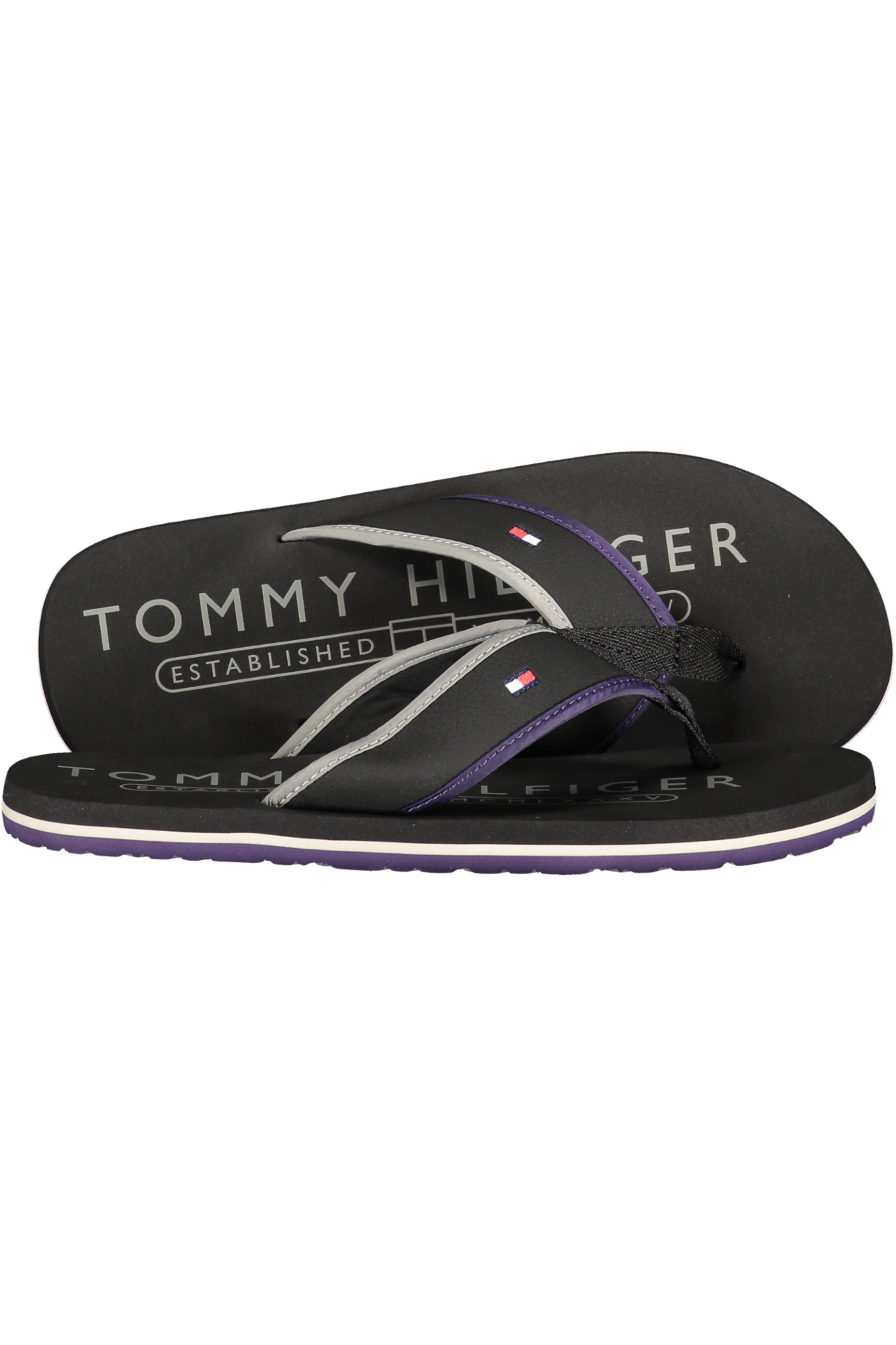 TOMMY HILFIGER MEN BLACK SLIPPER FOOTWEAR