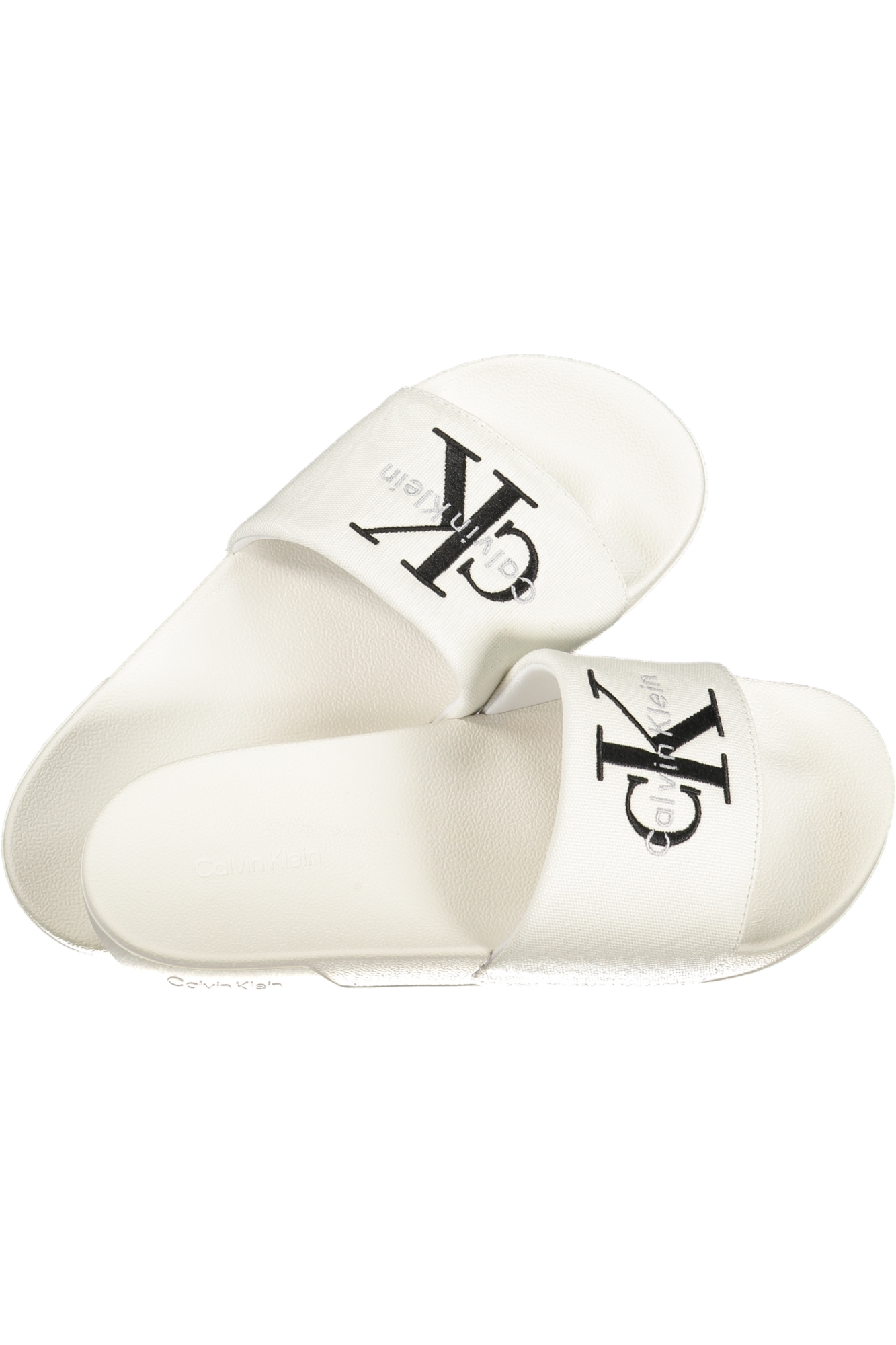 CALVIN KLEIN MEN WHITE SLIPPER FOOTWEAR CALVIN KLEIN MEN WHITE SLIPPER FOOTWEAR