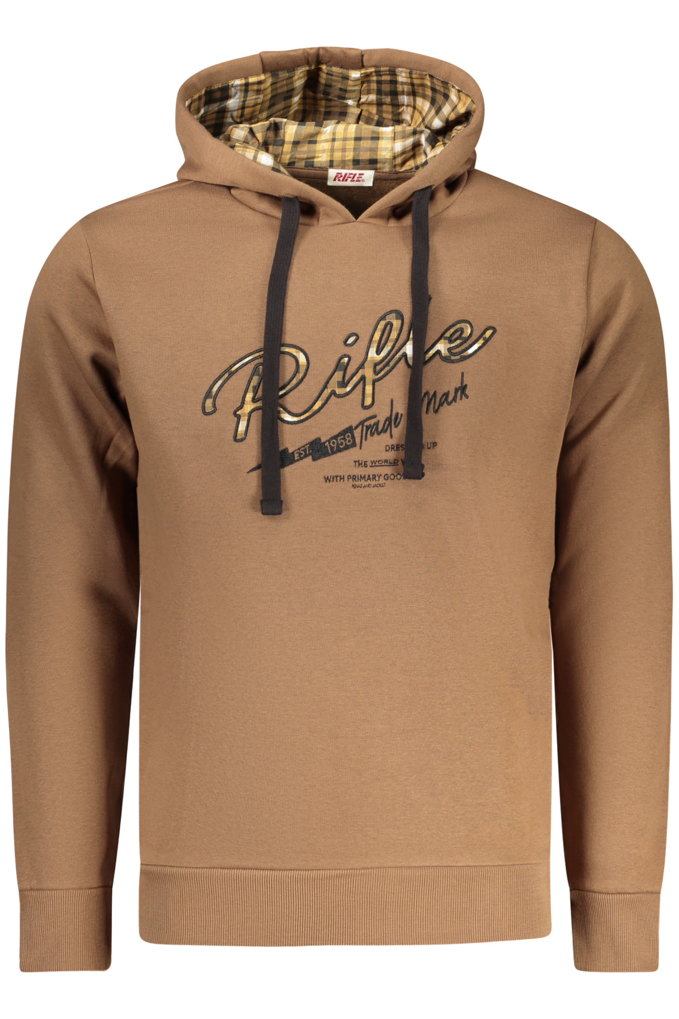 RIFLE MEN ZIP-UP SWEATSHIRT BROWN