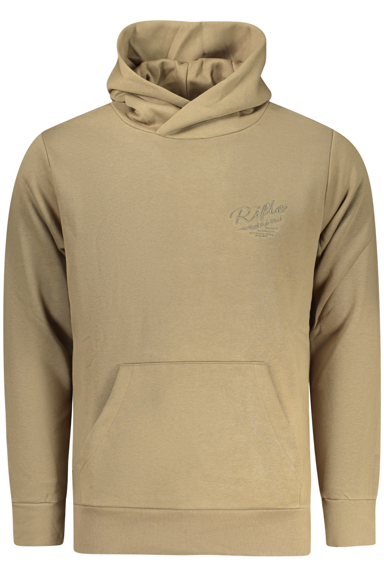 RIFLE MEN ZIP-UP SWEATSHIRT BROWN RIFLE MEN ZIP-UP SWEATSHIRT BROWN