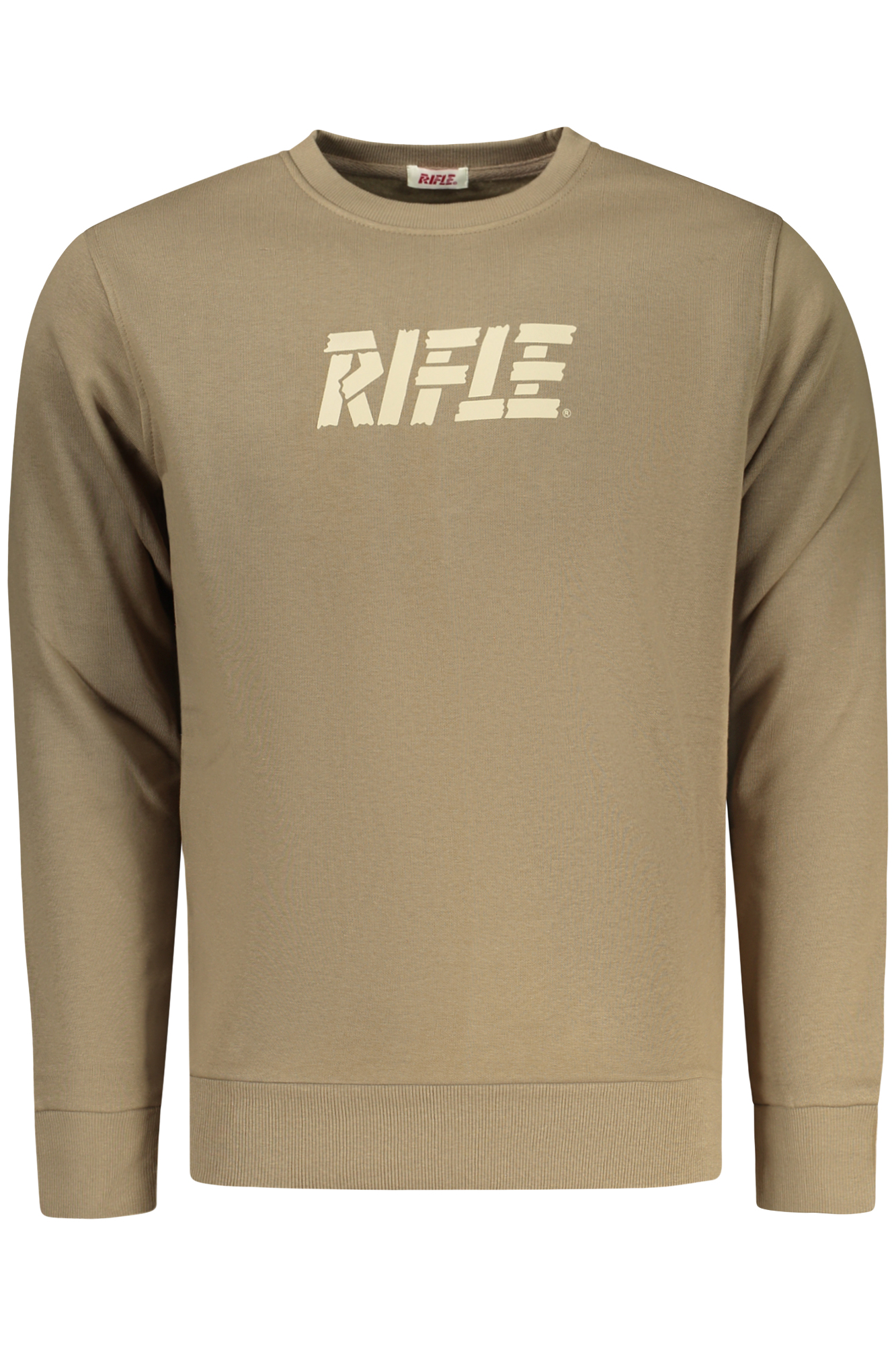 RIFLE MEN ZIP-UP SWEATSHIRT BROWN RIFLE MEN ZIP-UP SWEATSHIRT BROWN