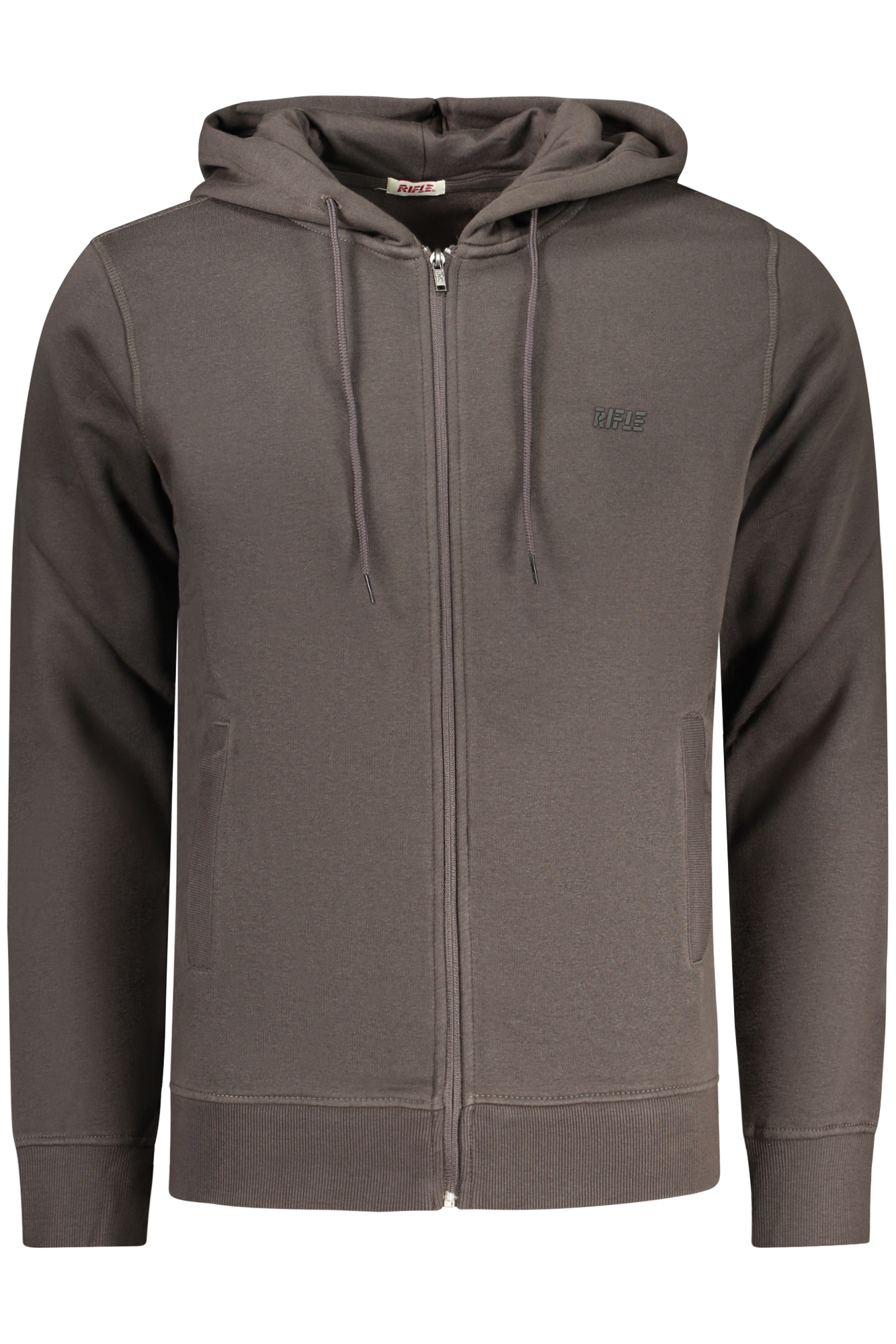 RIFLE MEN ZIP-UP SWEATSHIRT GREY RIFLE MEN ZIP-UP SWEATSHIRT GREY