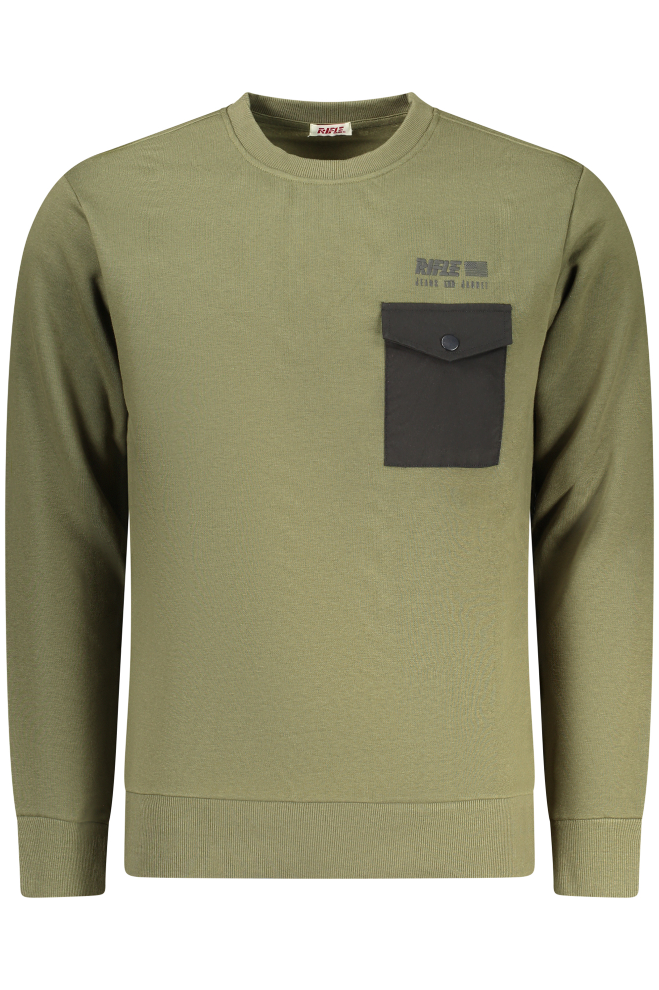 RIFLE MEN ZIP-UP SWEATSHIRT GREEN RIFLE MEN ZIP-UP SWEATSHIRT GREEN