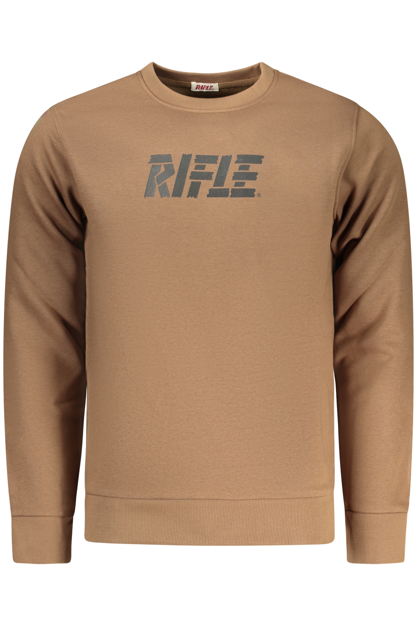 RIFLE MEN ZIP-UP SWEATSHIRT BROWN RIFLE MEN ZIP-UP SWEATSHIRT BROWN