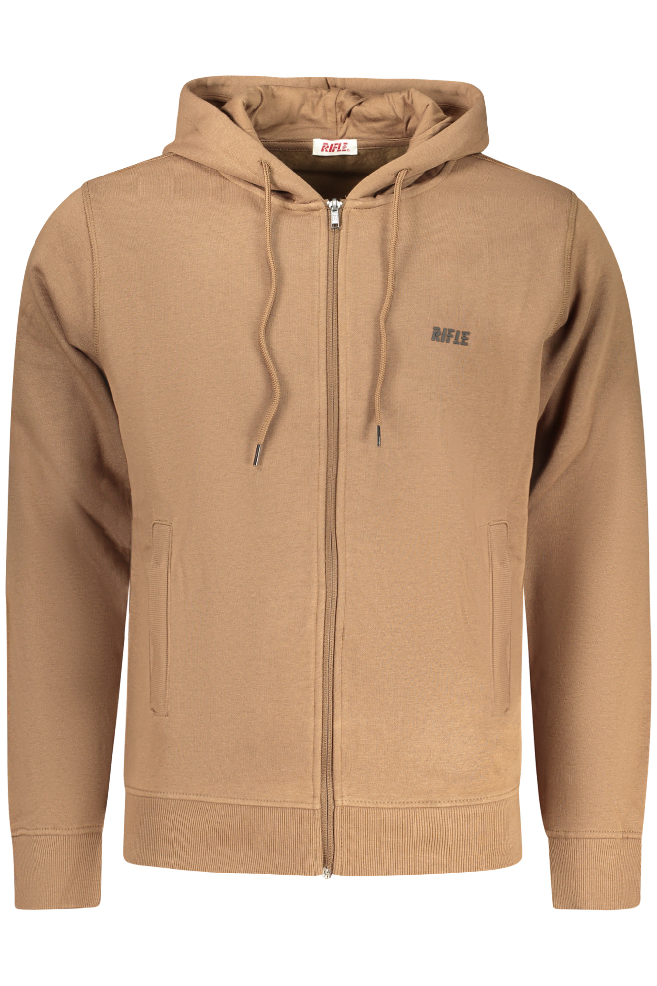 RIFLE MEN BROWN ZIP-UP SWEATSHIRT RIFLE MEN BROWN ZIP-UP SWEATSHIRT