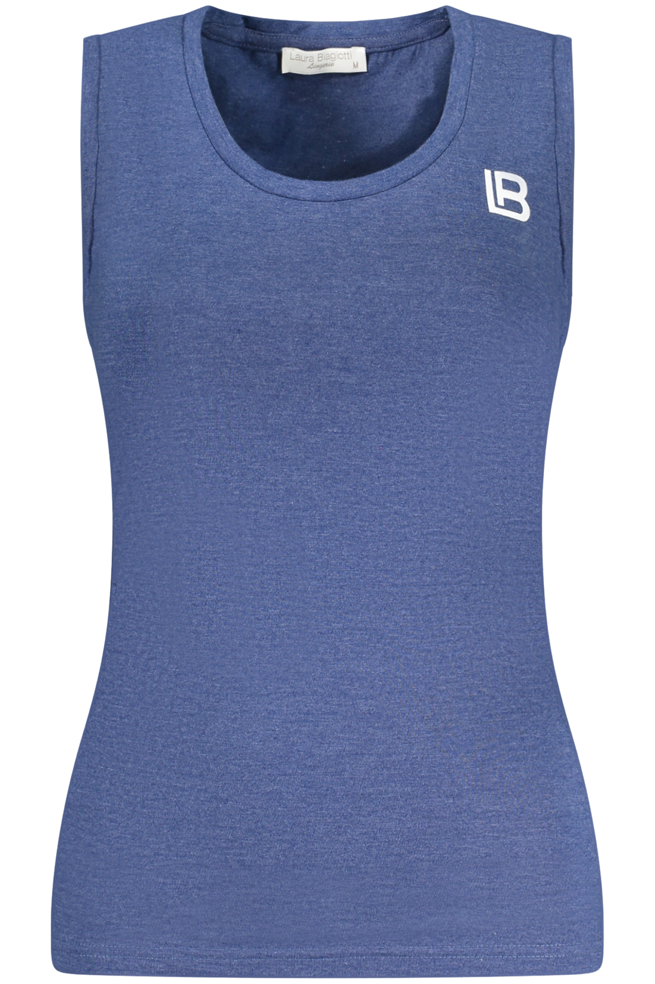 LAURA BIAGIOTTI WOMEN BLUE EXTERNAL TANK TOP LAURA BIAGIOTTI WOMEN BLUE EXTERNAL TANK TOP