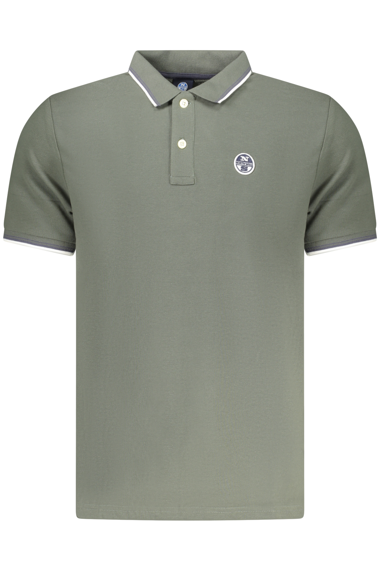 NORTH SAILS MEN SHORT-SLEEVED POLO SHIRT, GREEN NORTH SAILS MEN SHORT-SLEEVED POLO SHIRT, GREEN