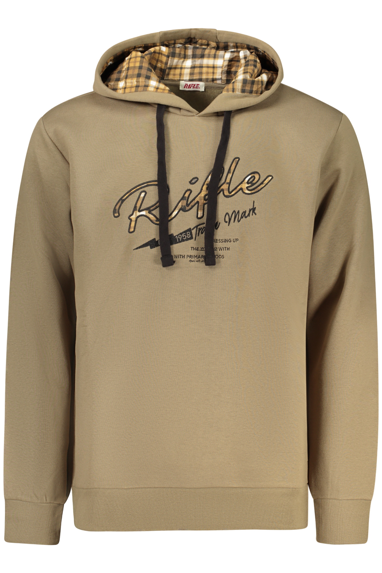 RIFLE MEN ZIP-UP SWEATSHIRT BROWN RIFLE MEN ZIP-UP SWEATSHIRT BROWN