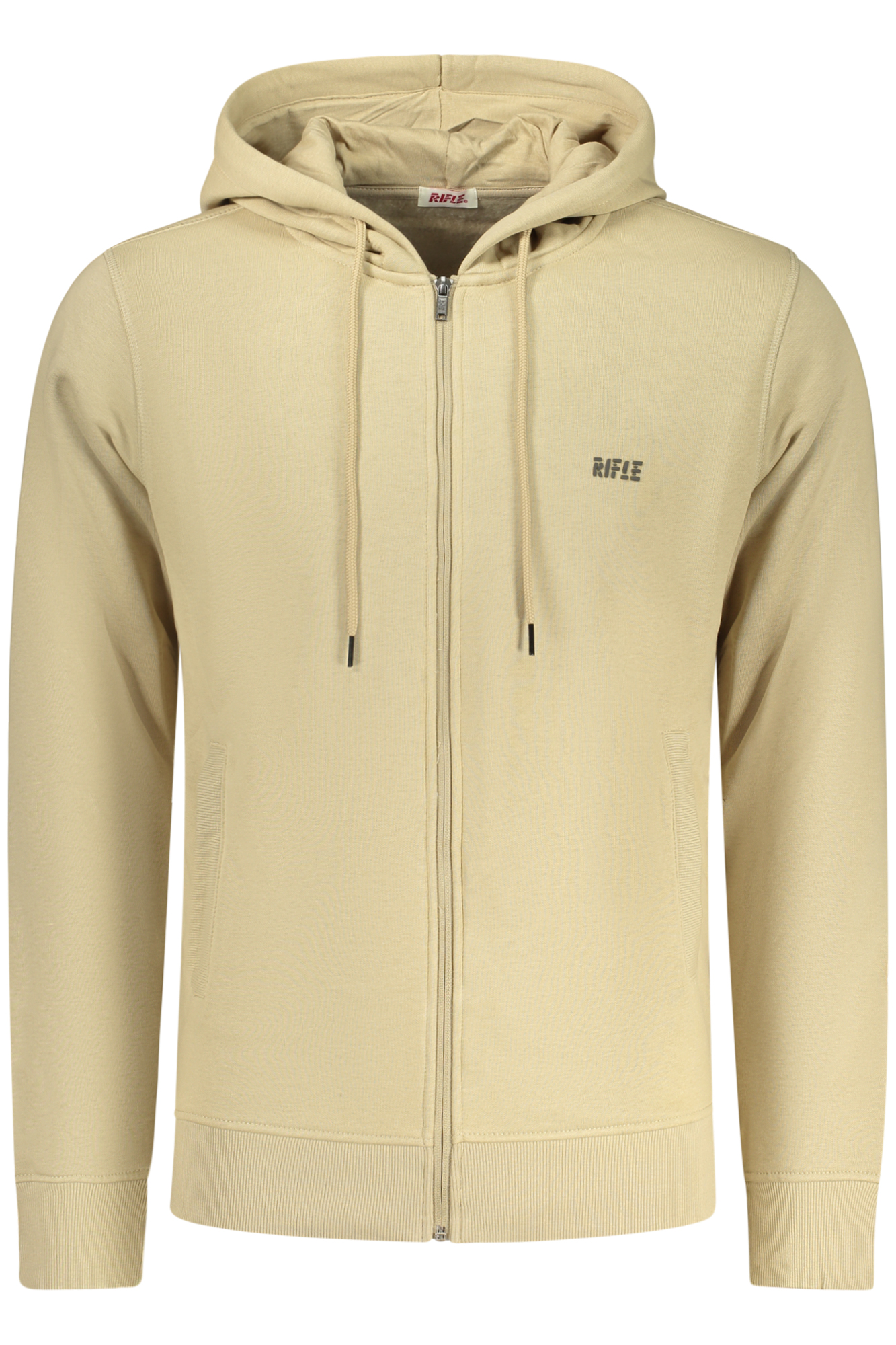 RIFLE MEN ZIP-UP SWEATSHIRT BEIGE RIFLE MEN ZIP-UP SWEATSHIRT BEIGE