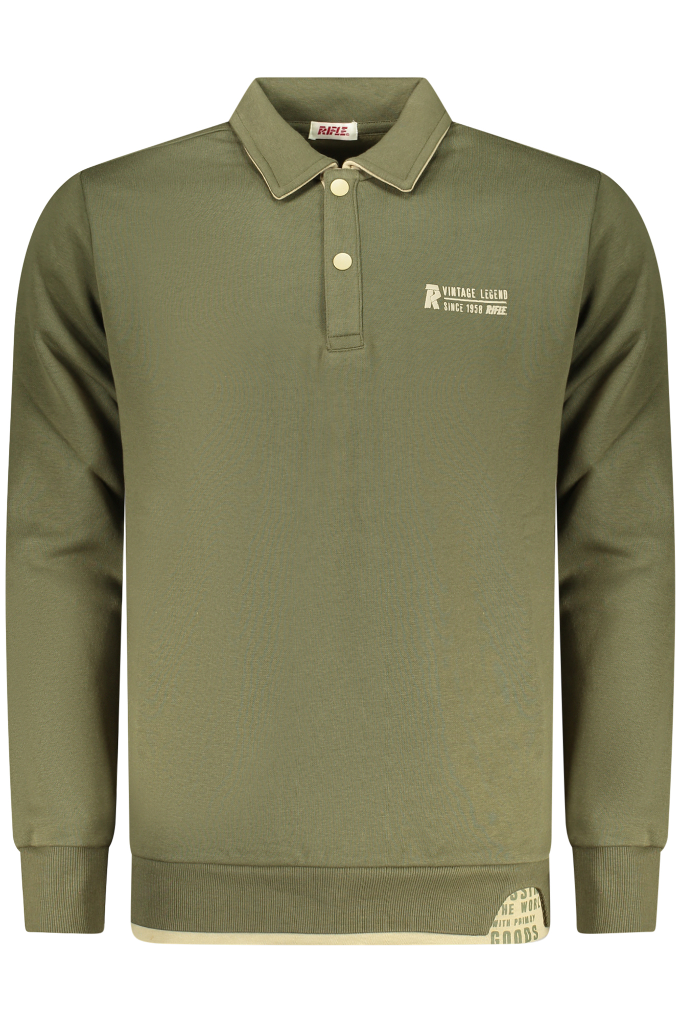 RIFLE POLO LONG SLEEVES MEN GREEN RIFLE POLO LONG SLEEVES MEN GREEN